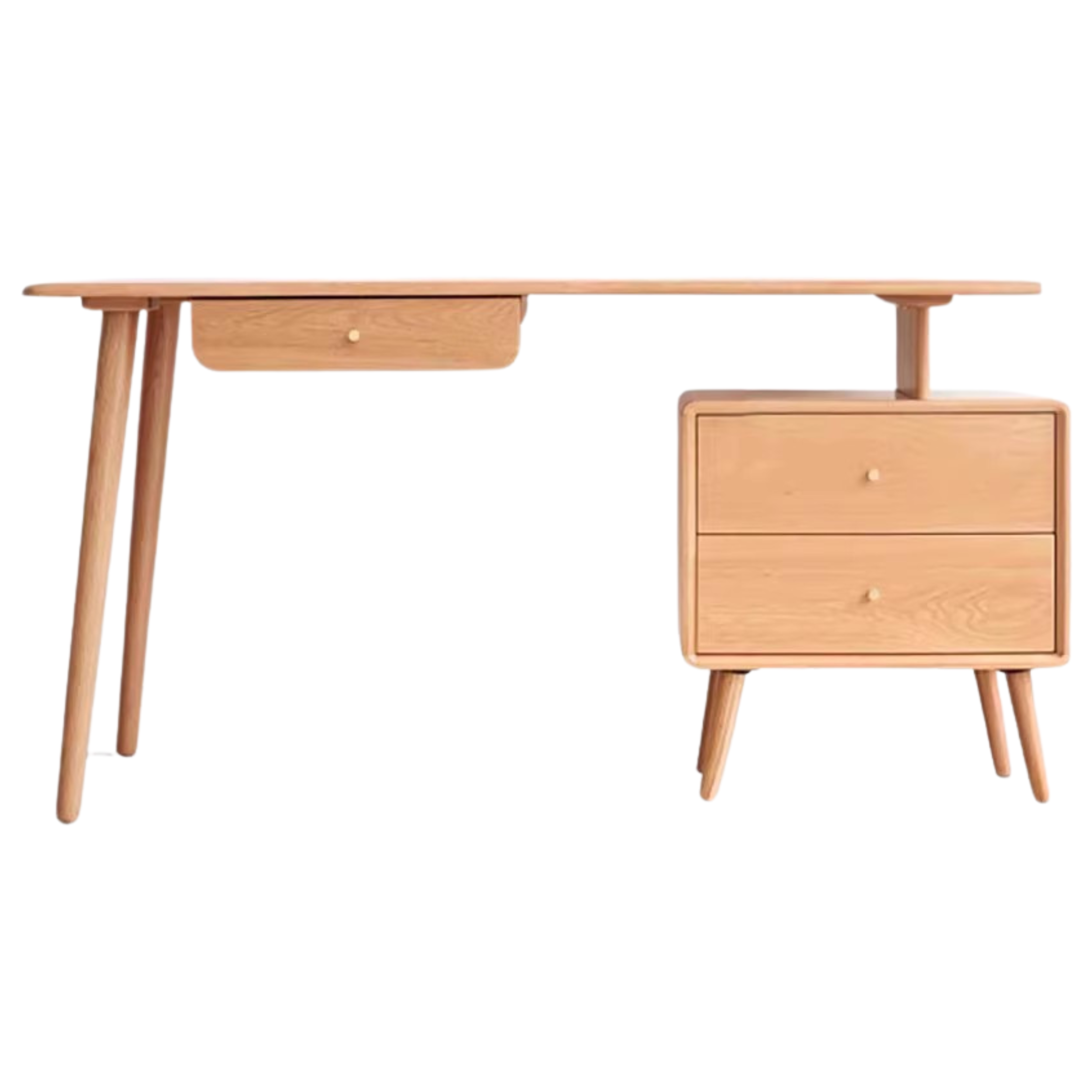 Oak Solid Wood Telescopic Office Desk