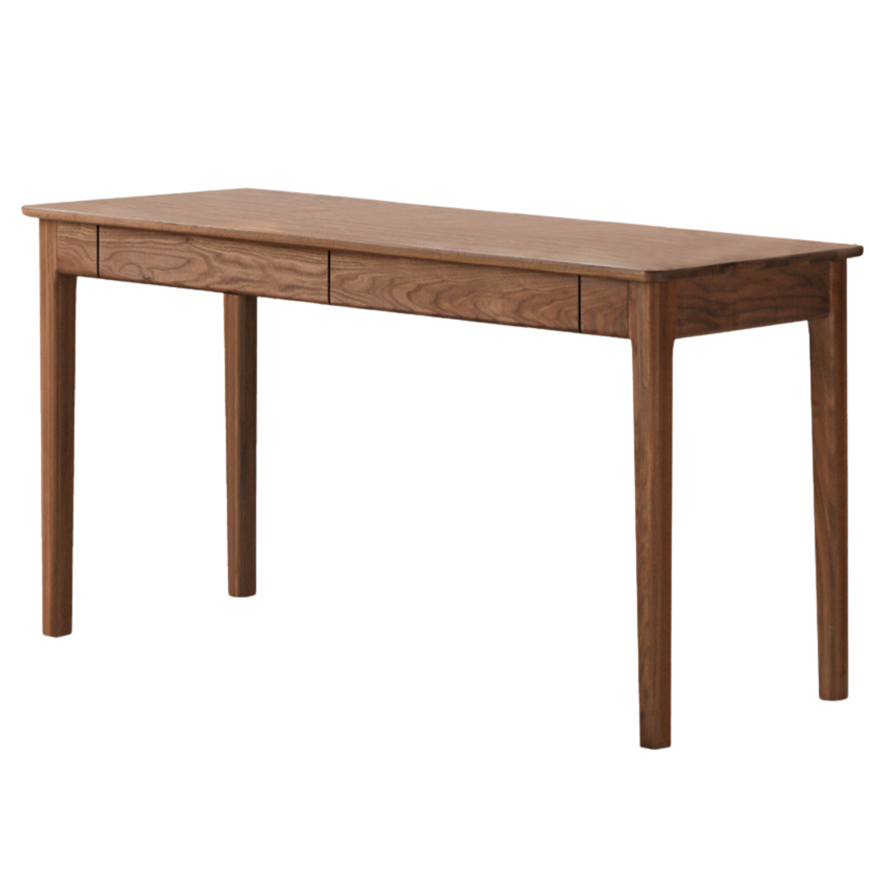 Black Walnut Solid Wood Desk With Drawers