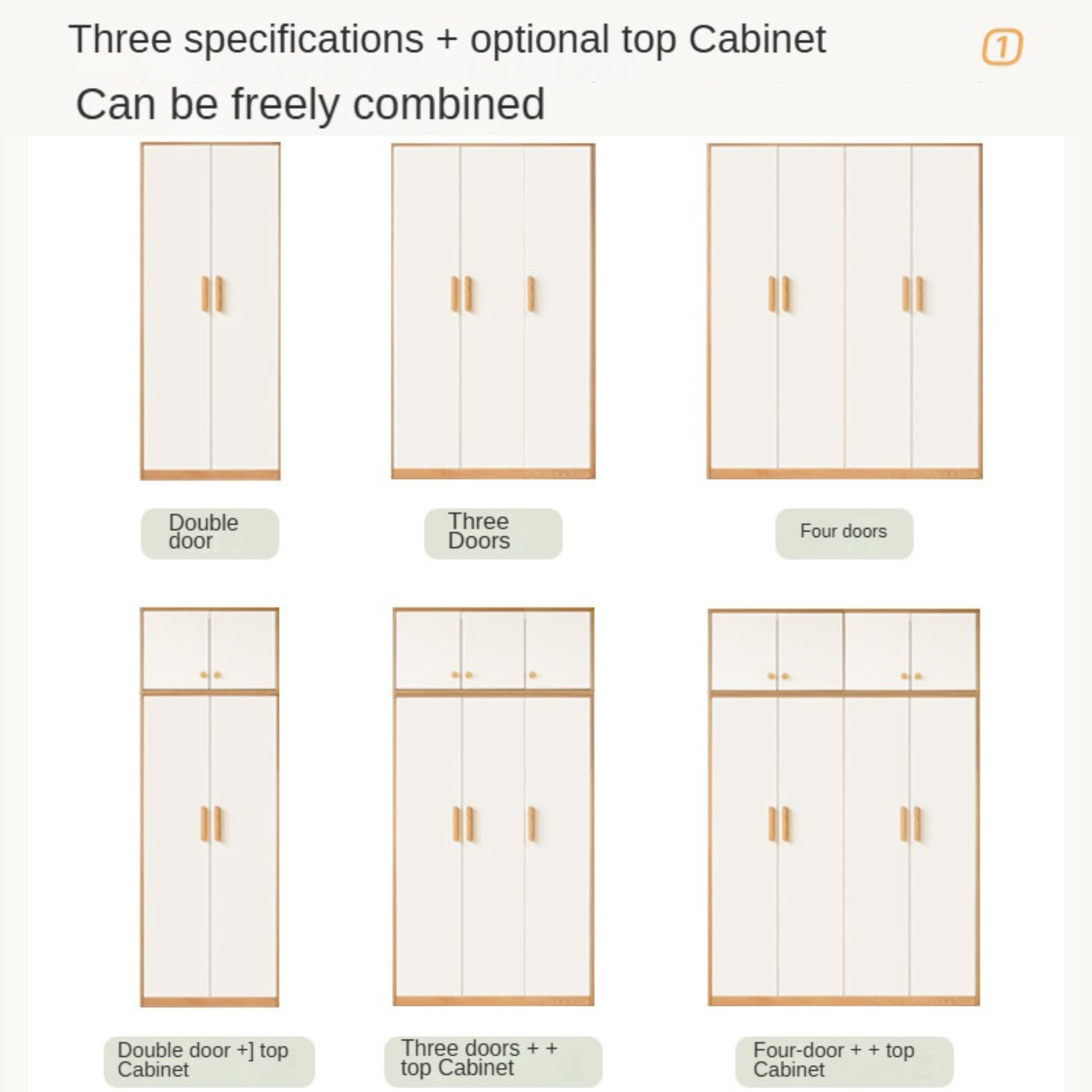 Oak Solid Wood Locker Modern Wardrobe.