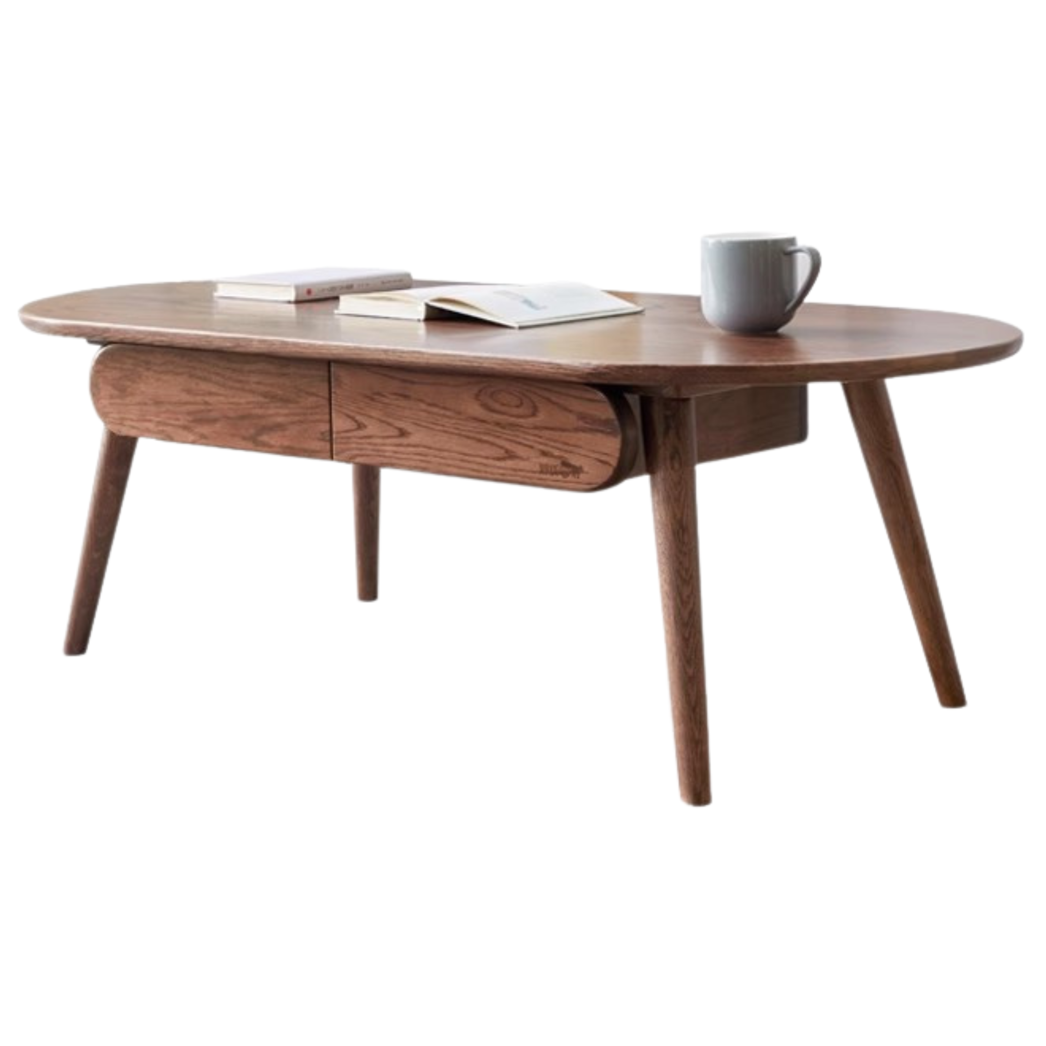 Oak, Rubber Solid Wood Coffee Table