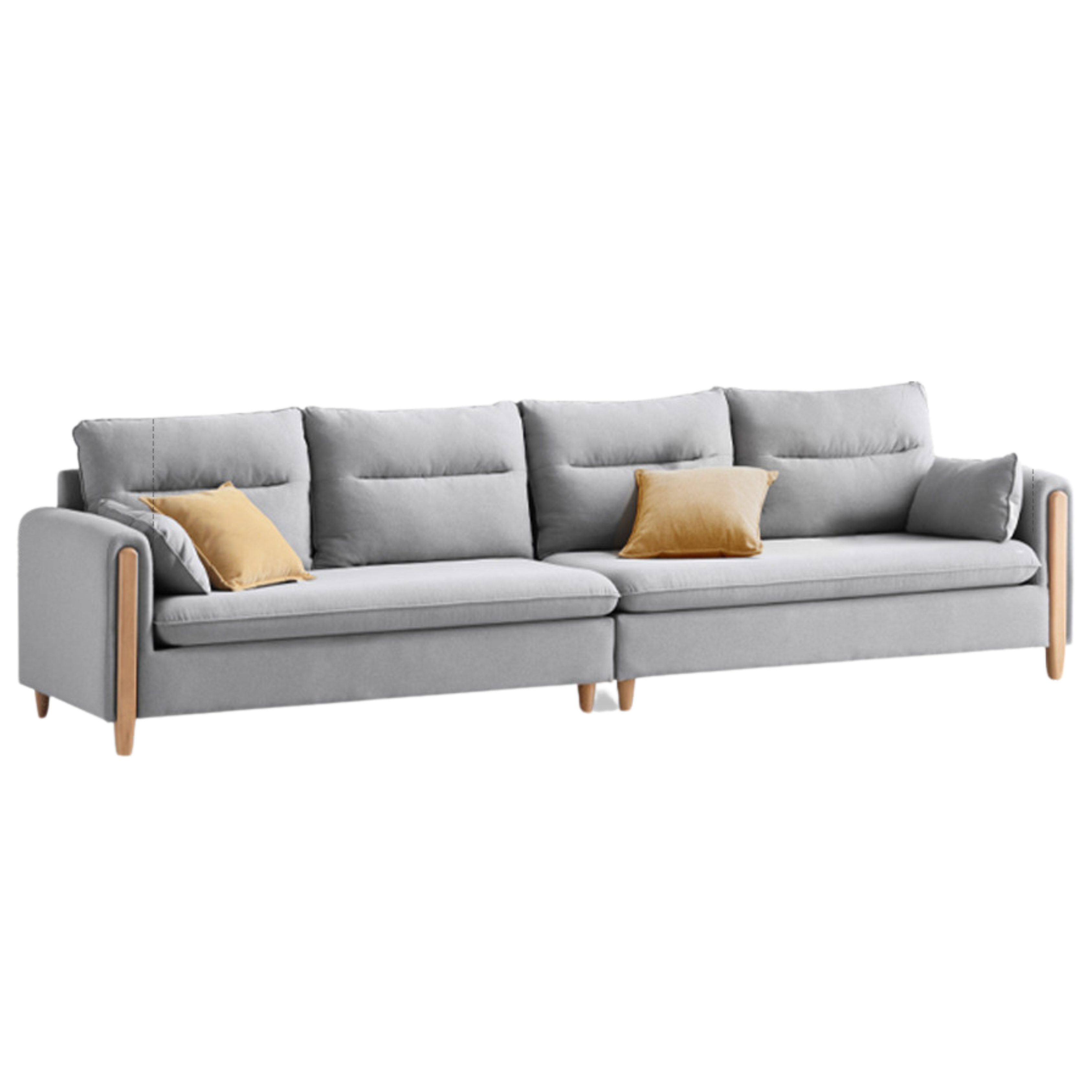 Oak Solid Wood Luxury Fabric Sofa.