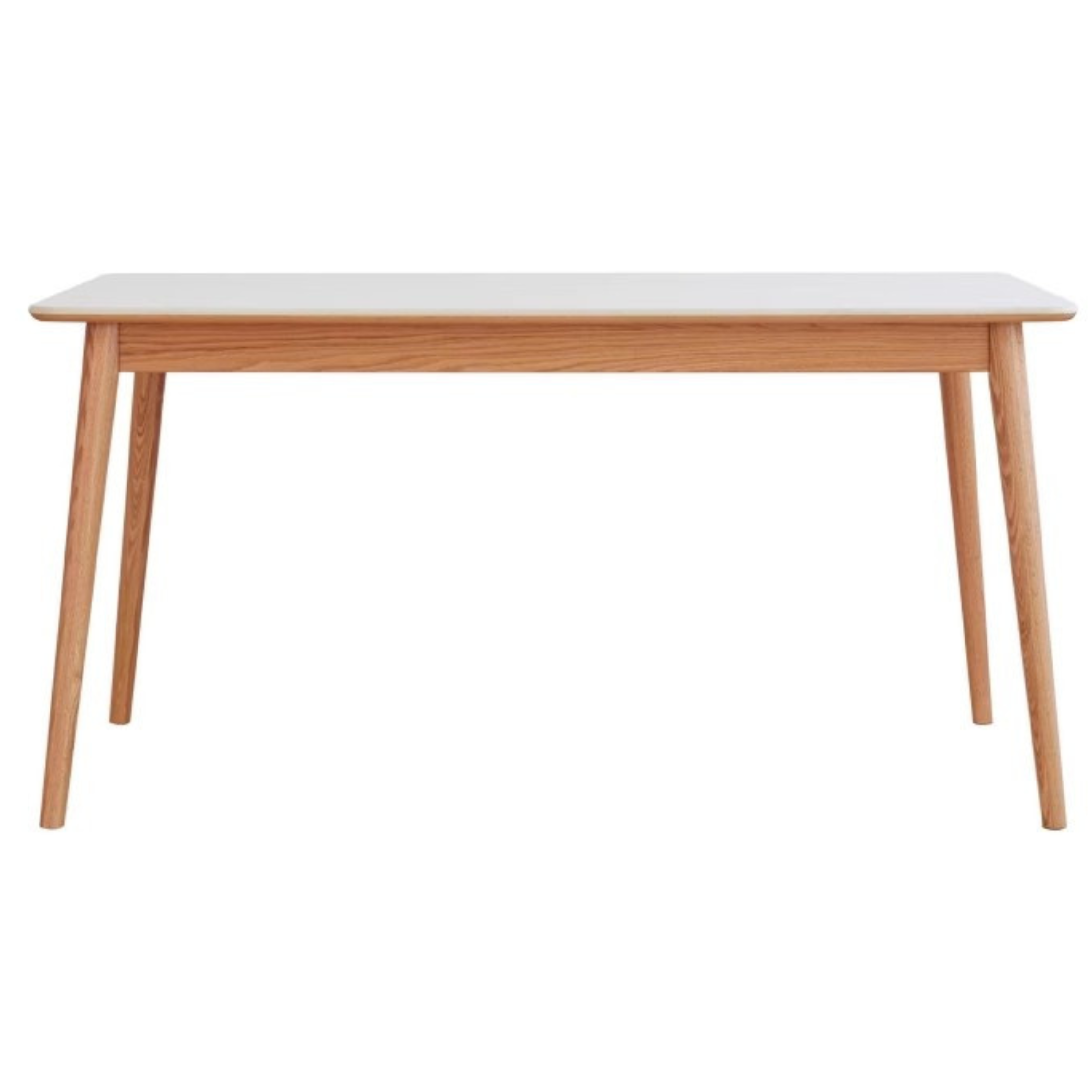 Oak Solid Wood Dining Table With Rock Slab Surface