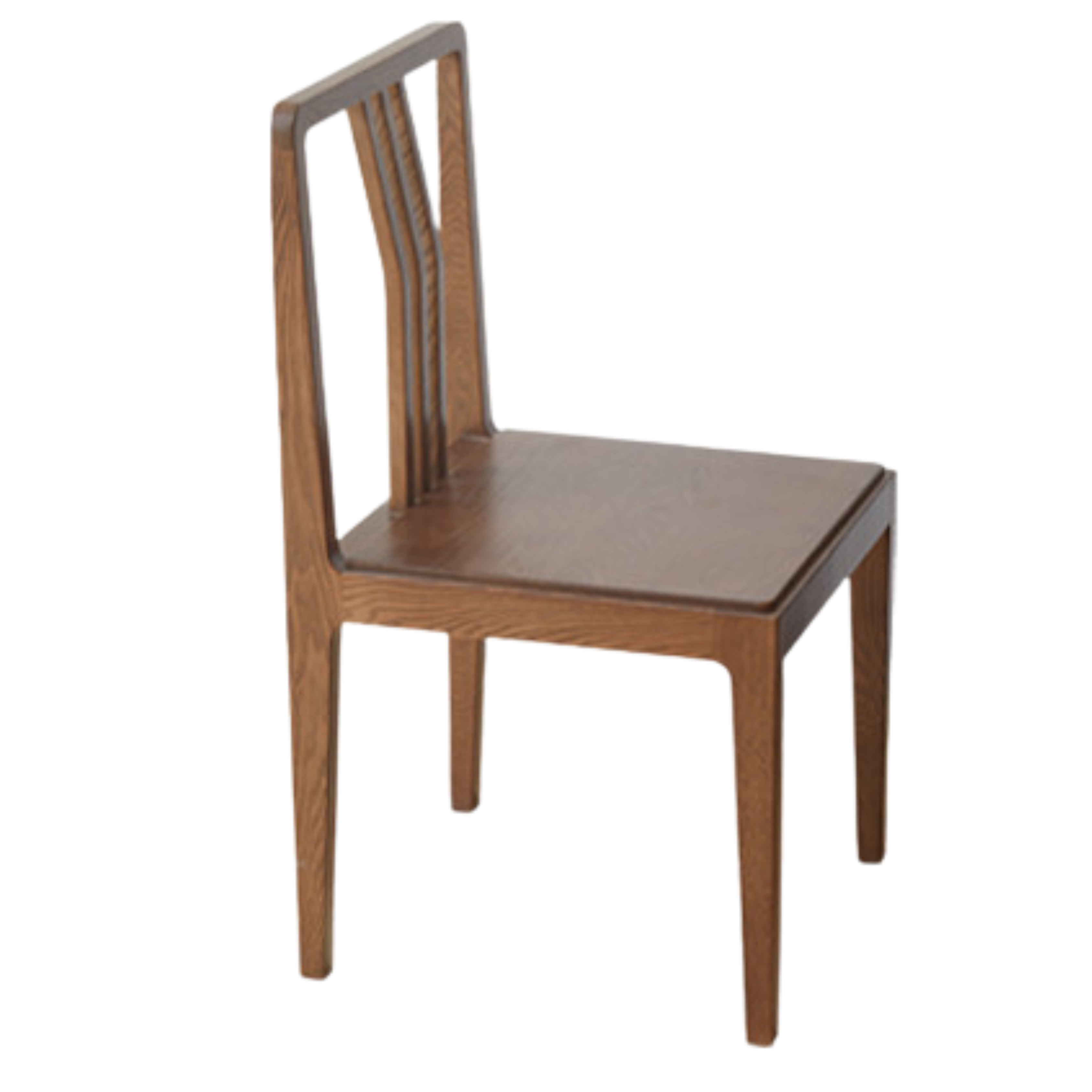 Set 4 pcs Black Walnut, Ash Solid Wood Dining Chair with Backrest 4pcs