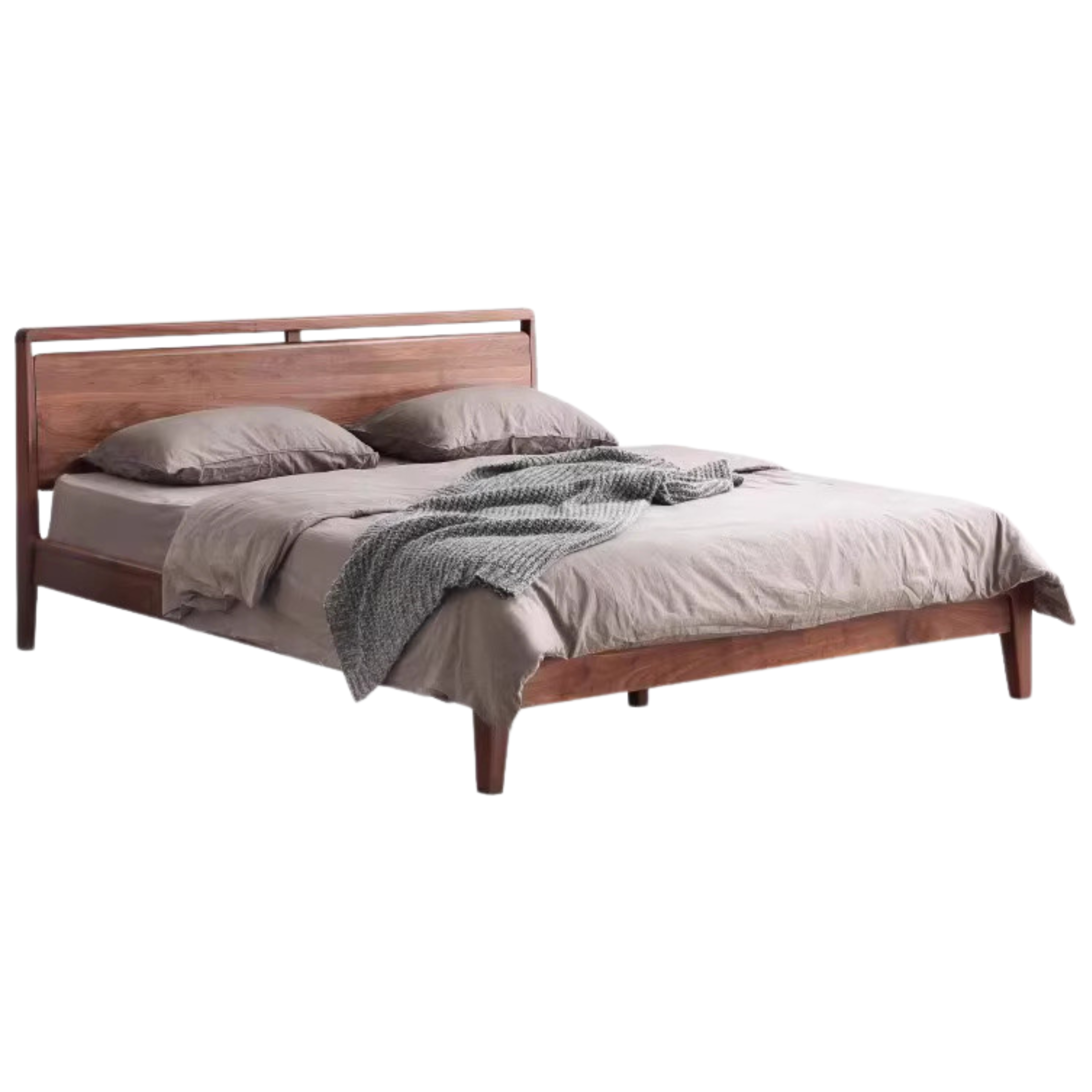 Black Walnut Solid Wood Bed