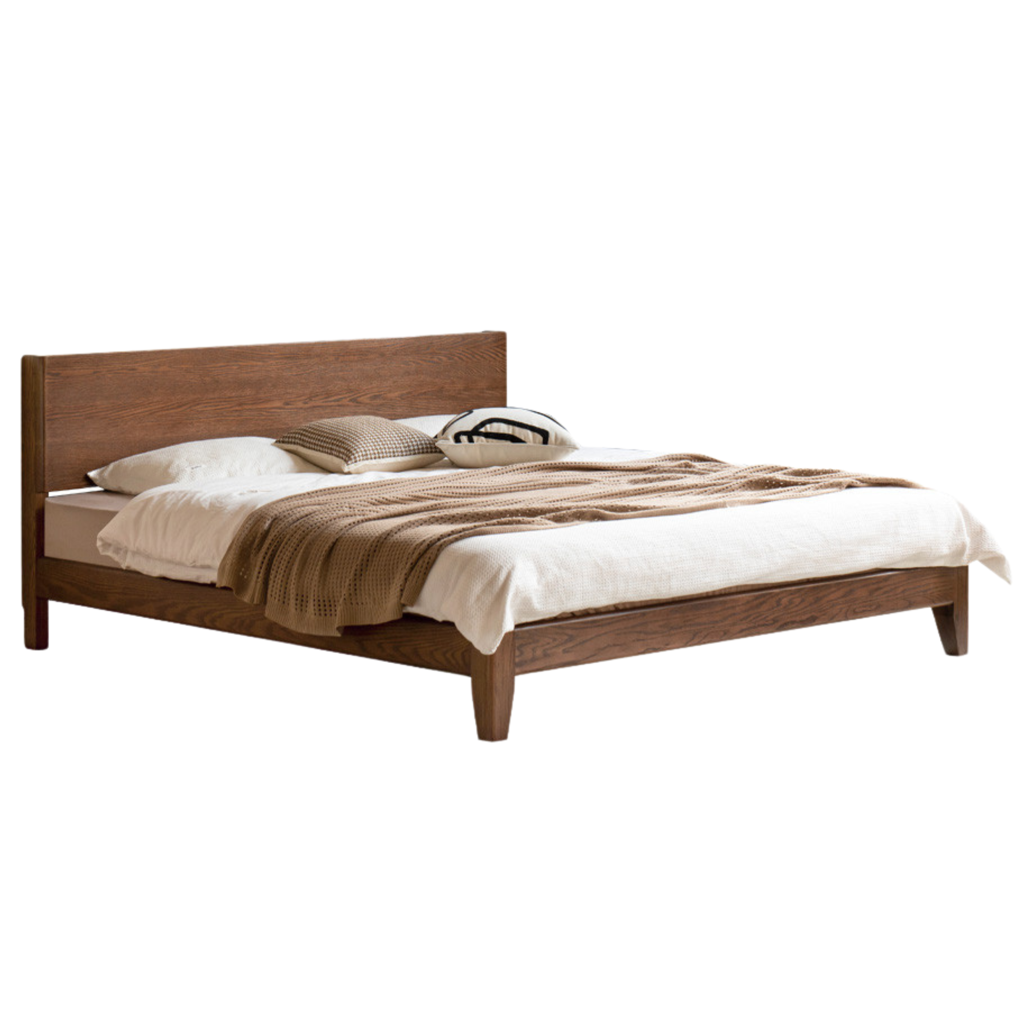 Oak Solid Wood with LED Light Bed