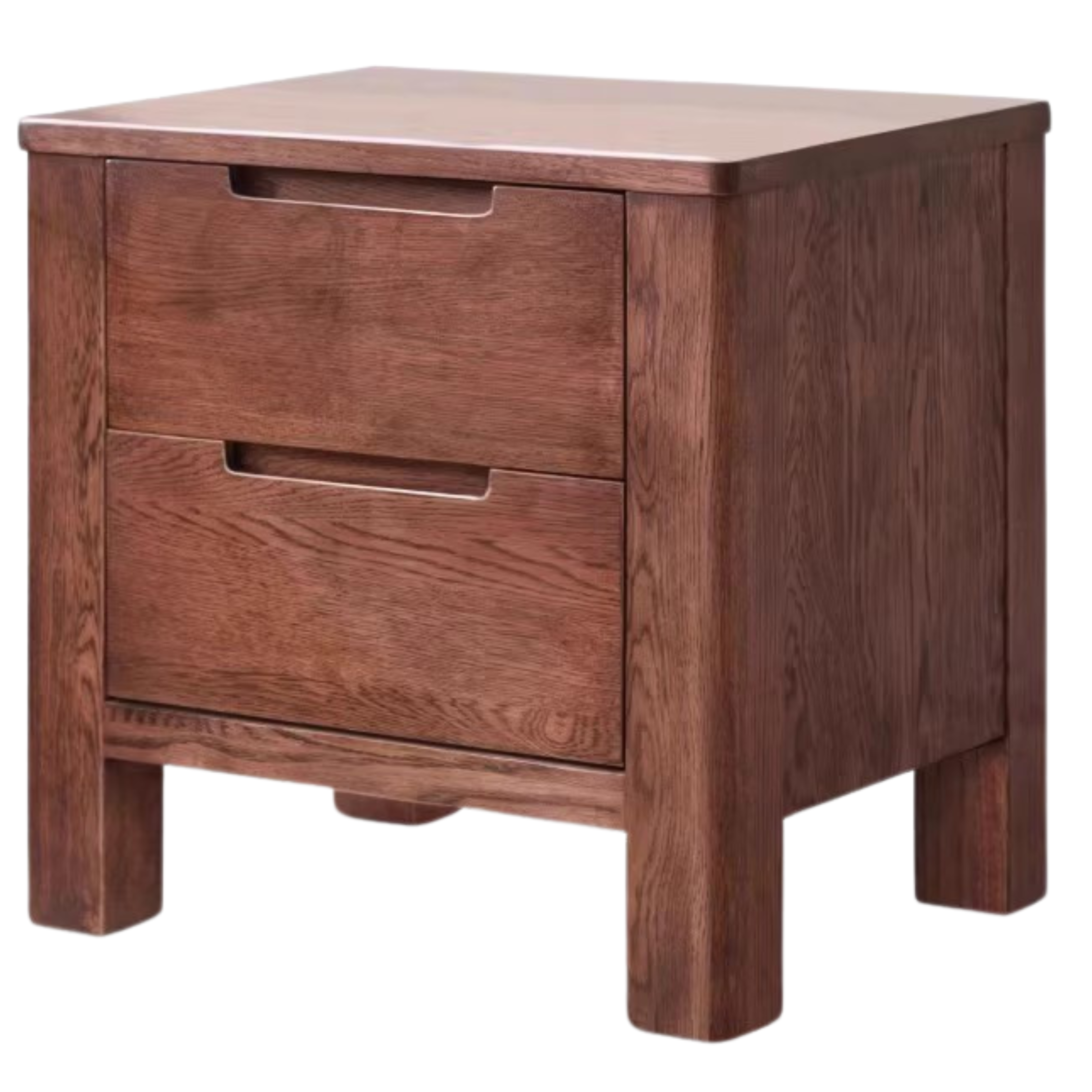 Oak Solid Wood Nordic Style Nightstand.