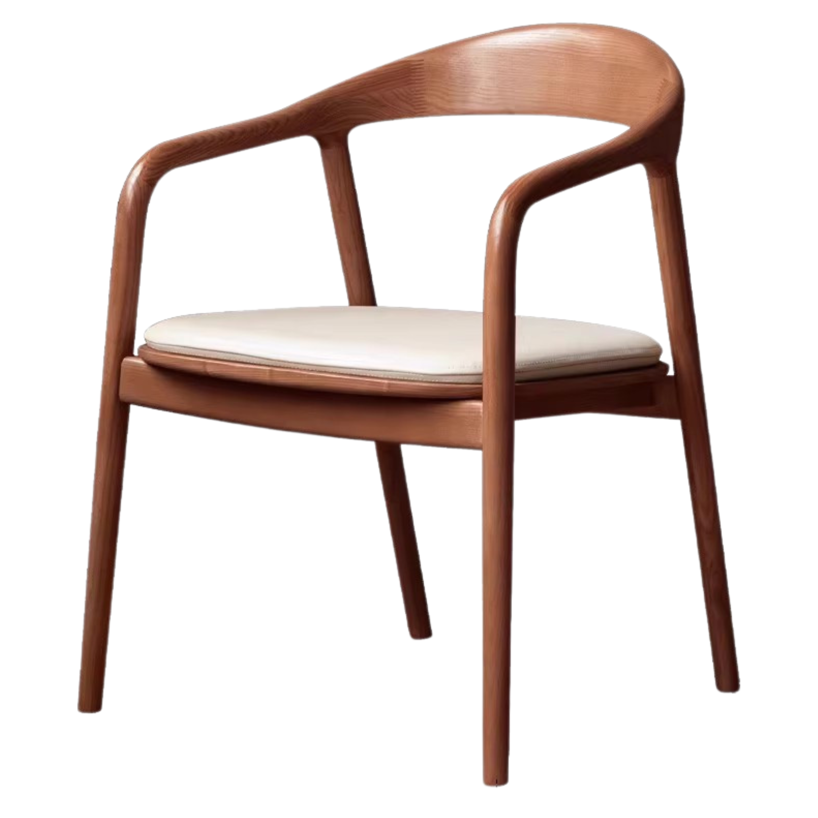 Black Walnut, Ash Solid Wood First Layer Cowhide Horn Chair