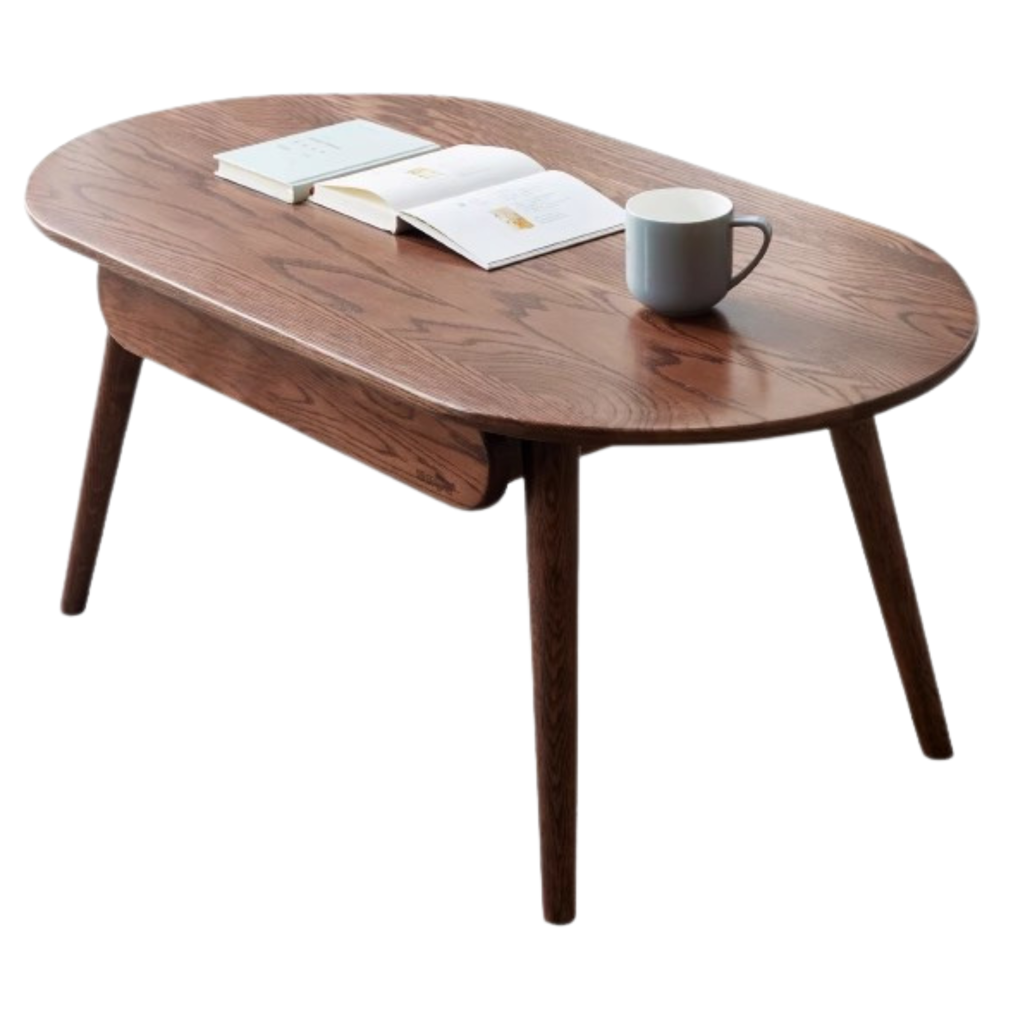 Oak, Rubber Solid Wood Coffee Table