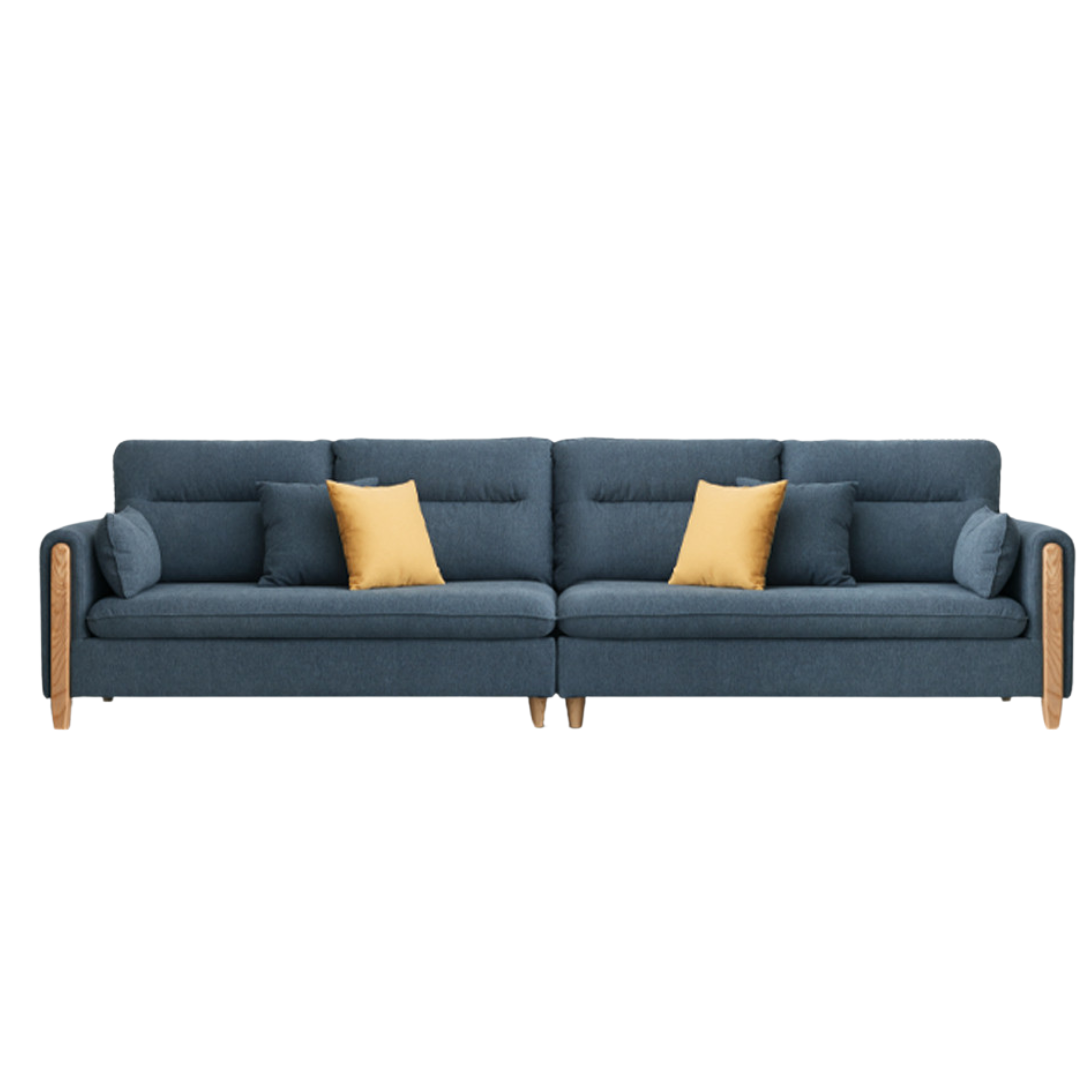 Oak Solid Wood Luxury Fabric Sofa.