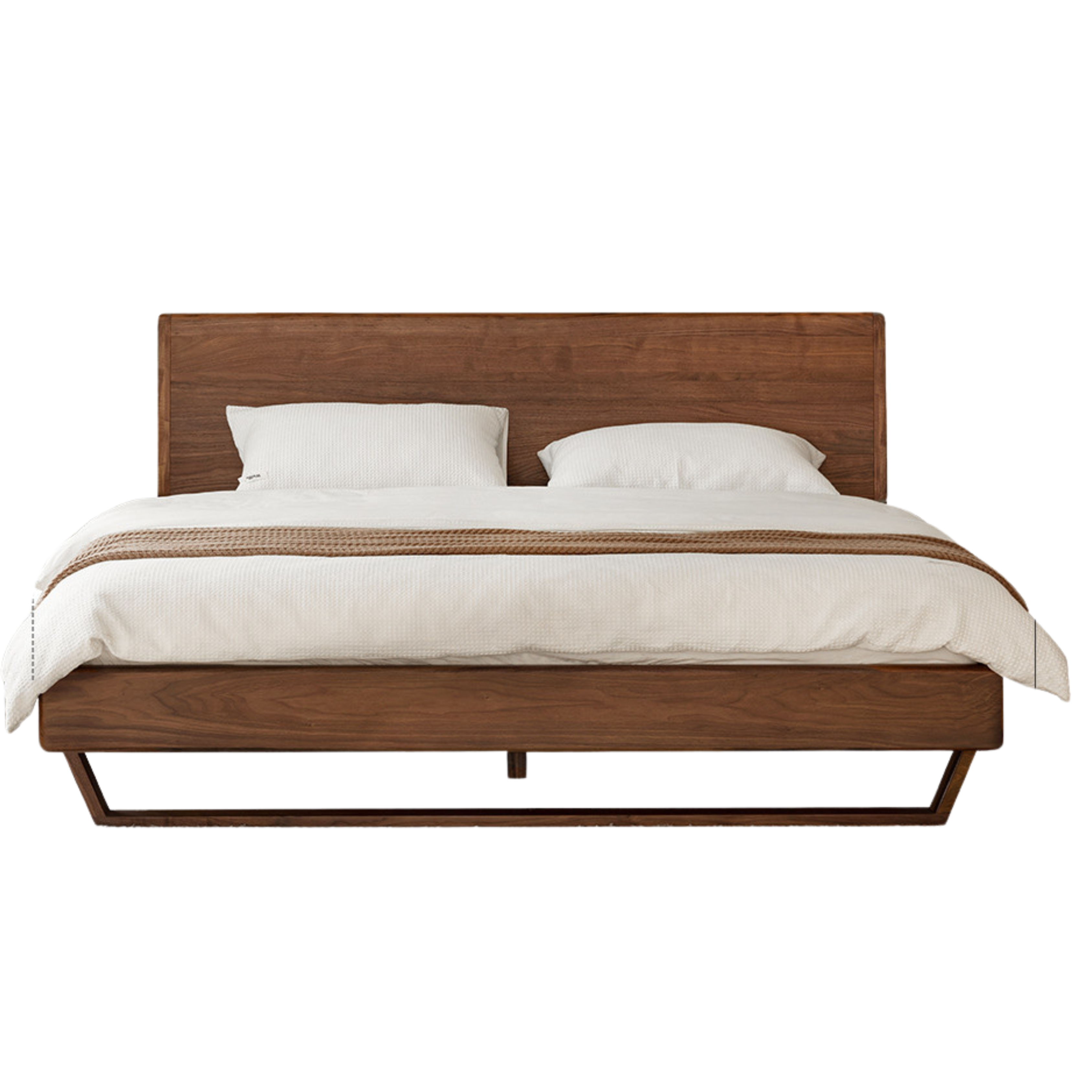 Oak, Black Walnut, Teak Solid Wood Suspended Bed