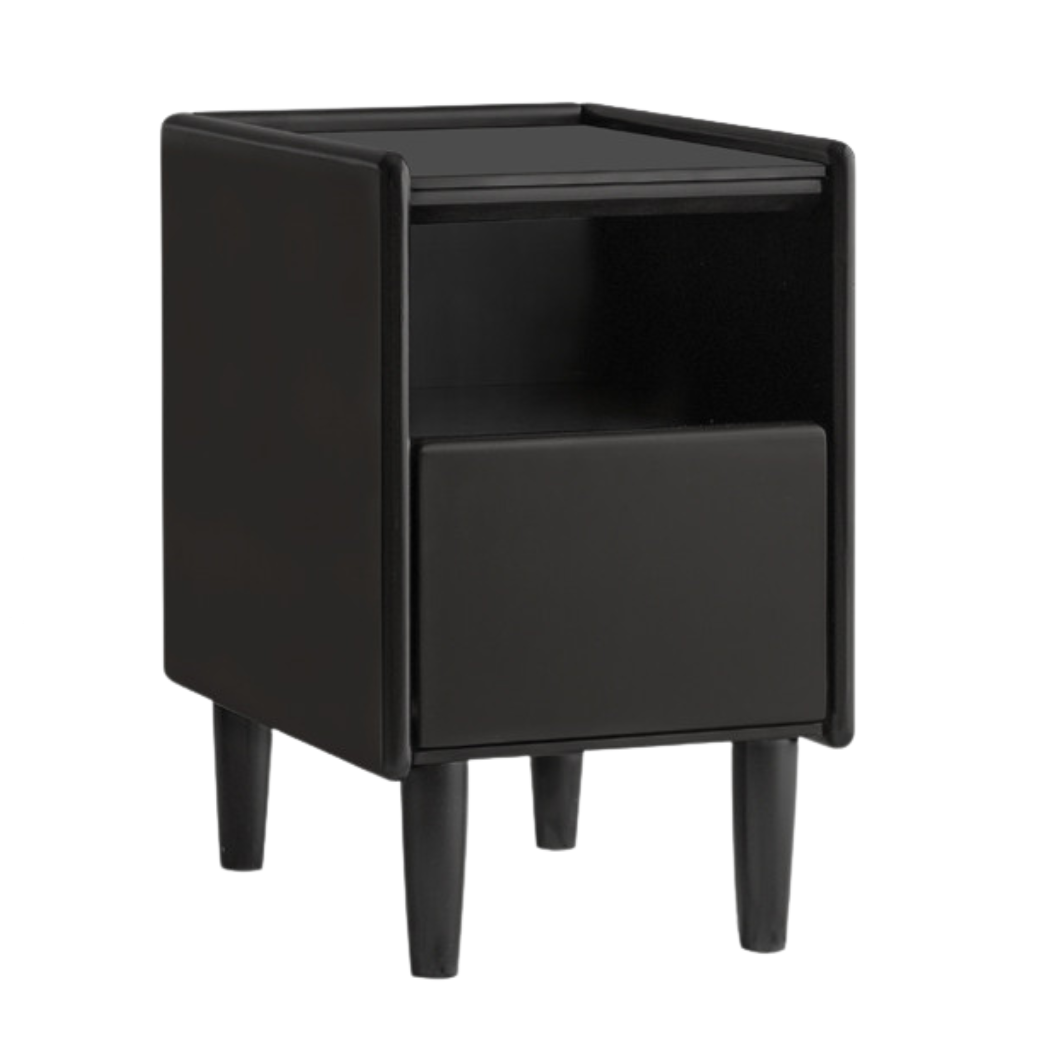 Black Walnut, White Ash, Cherry, Poplar, Tulipwood, Solid Rubberwood Modern Nightstand