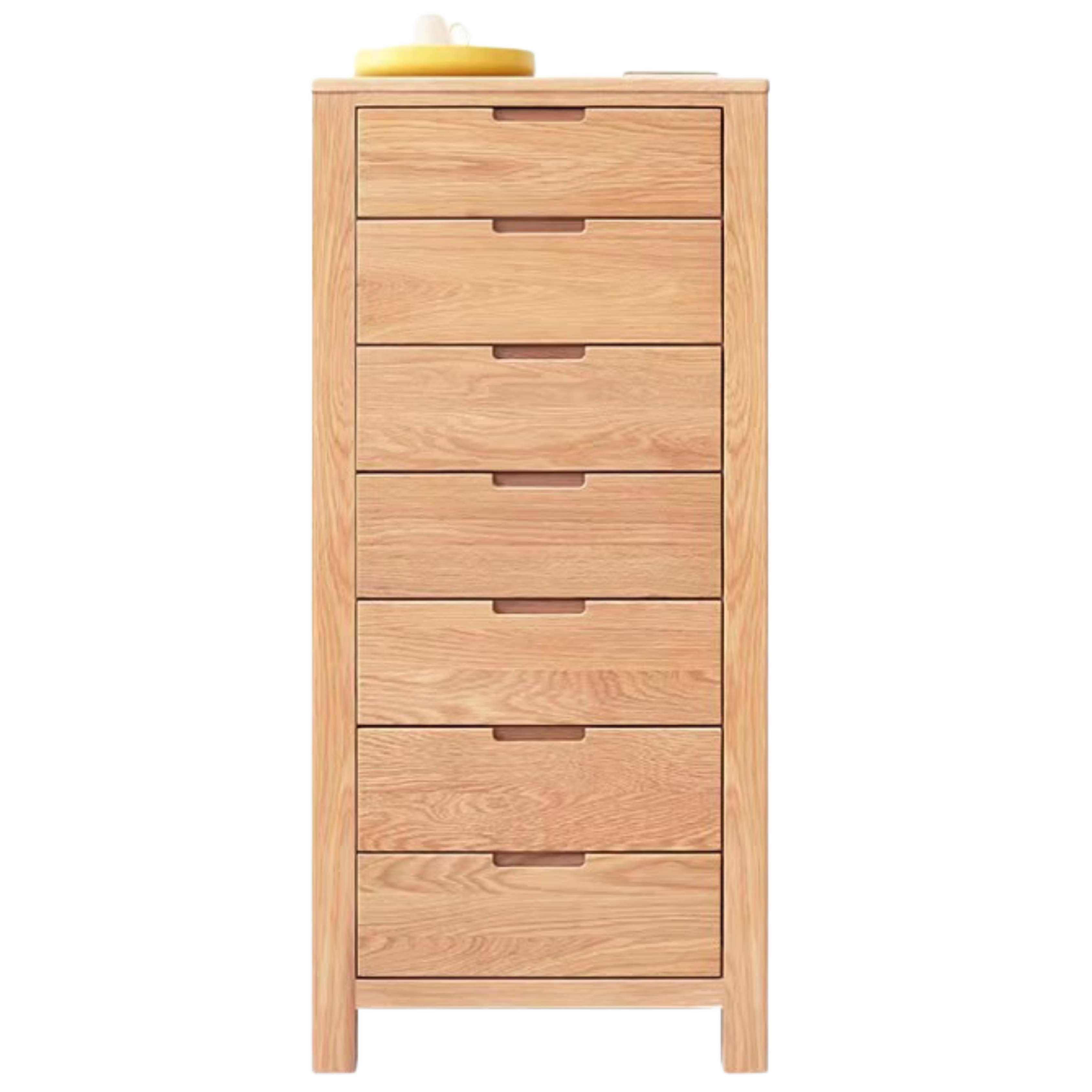 Oak Solid Wood, Solid Rubberwood Nordic Chest of Drawers