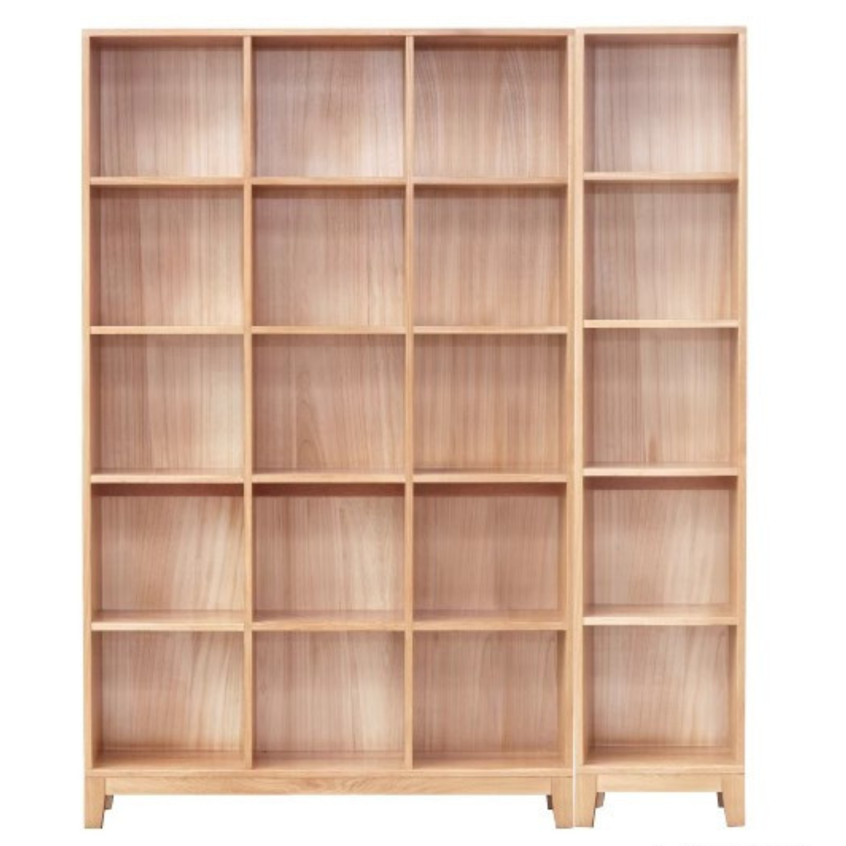 Oak Solid Wood Floor To Ceiling Bookshelve