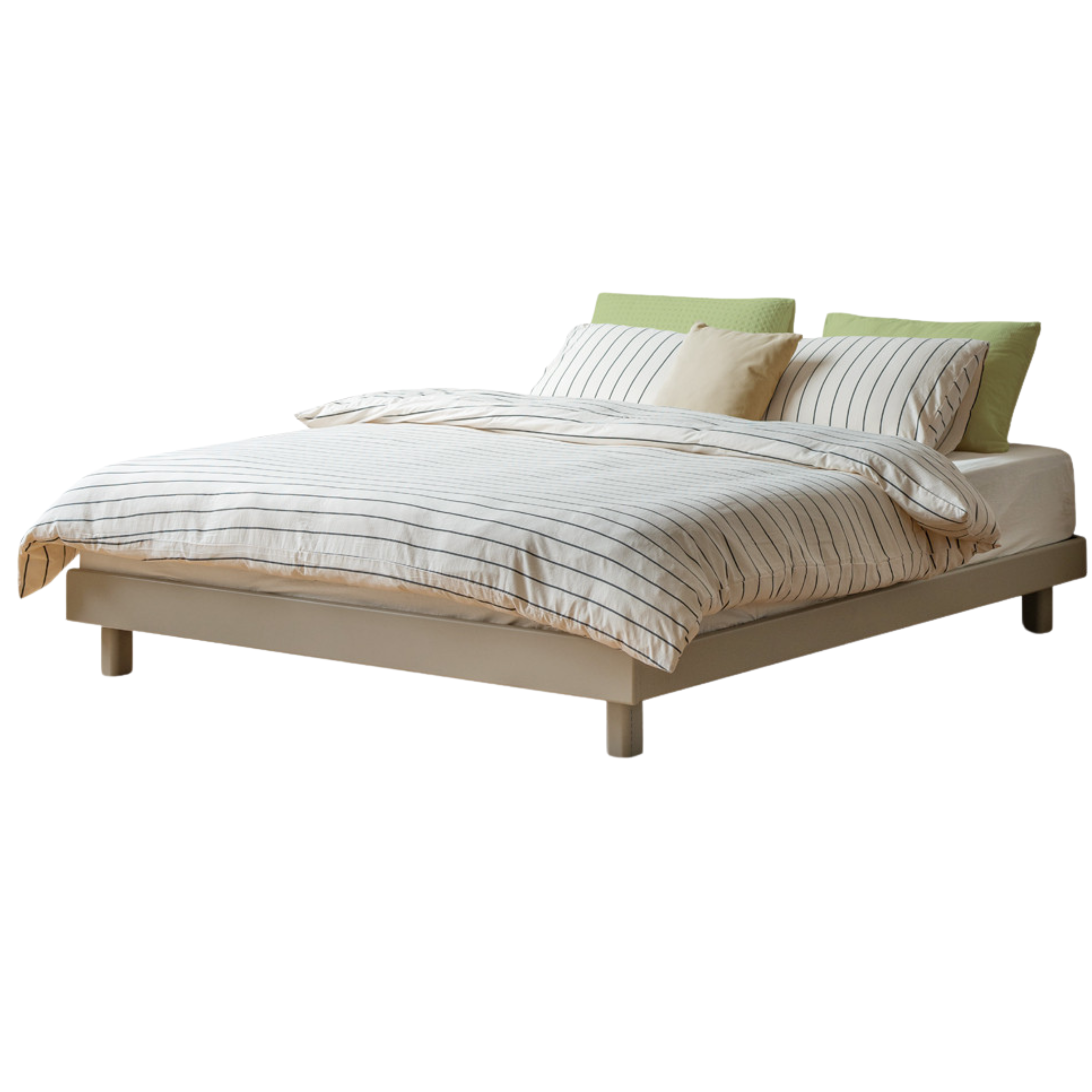 Poplar solid wood Platform Bed, Headboard-Free Bed,