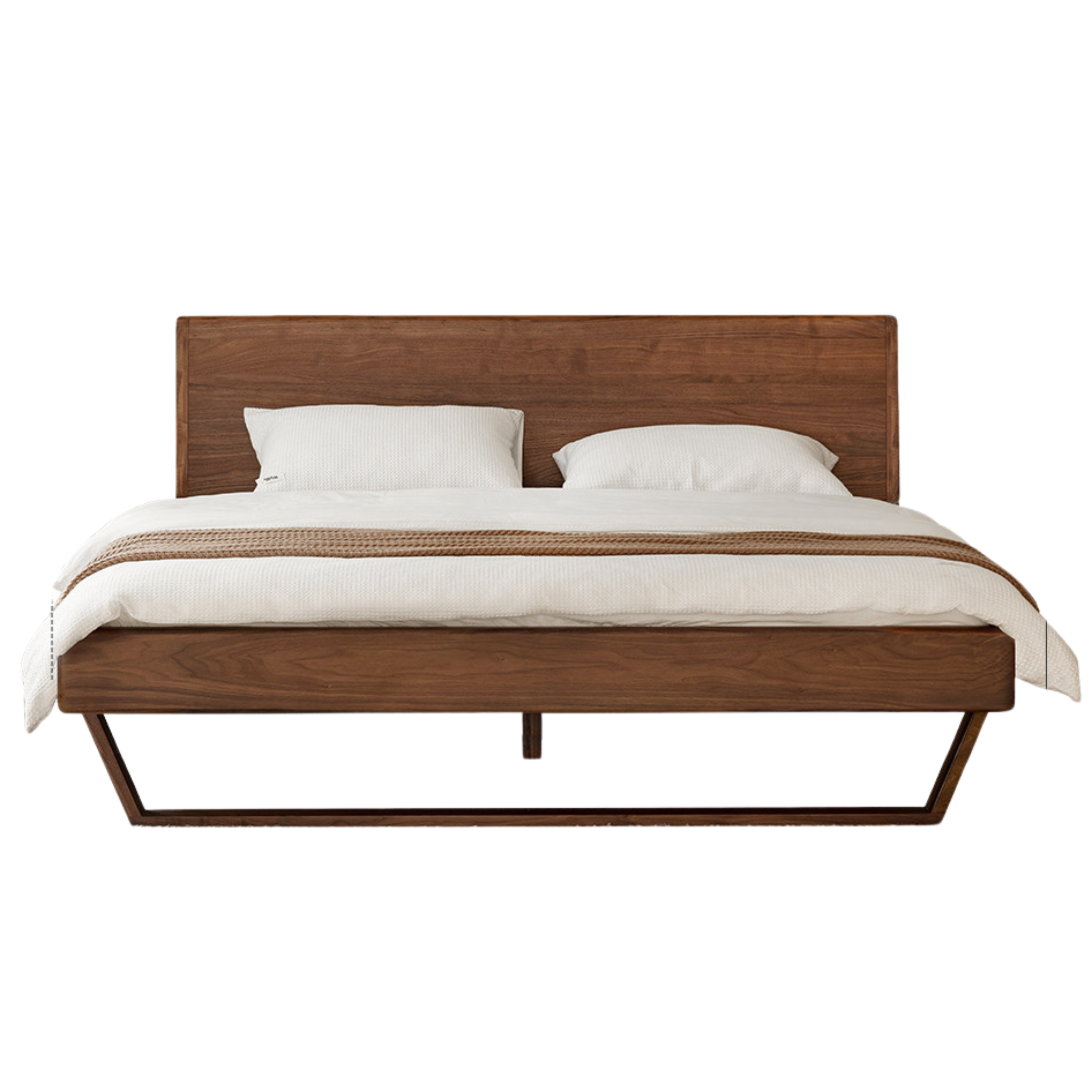 Oak, Black Walnut, Teak Solid Wood Suspended Bed