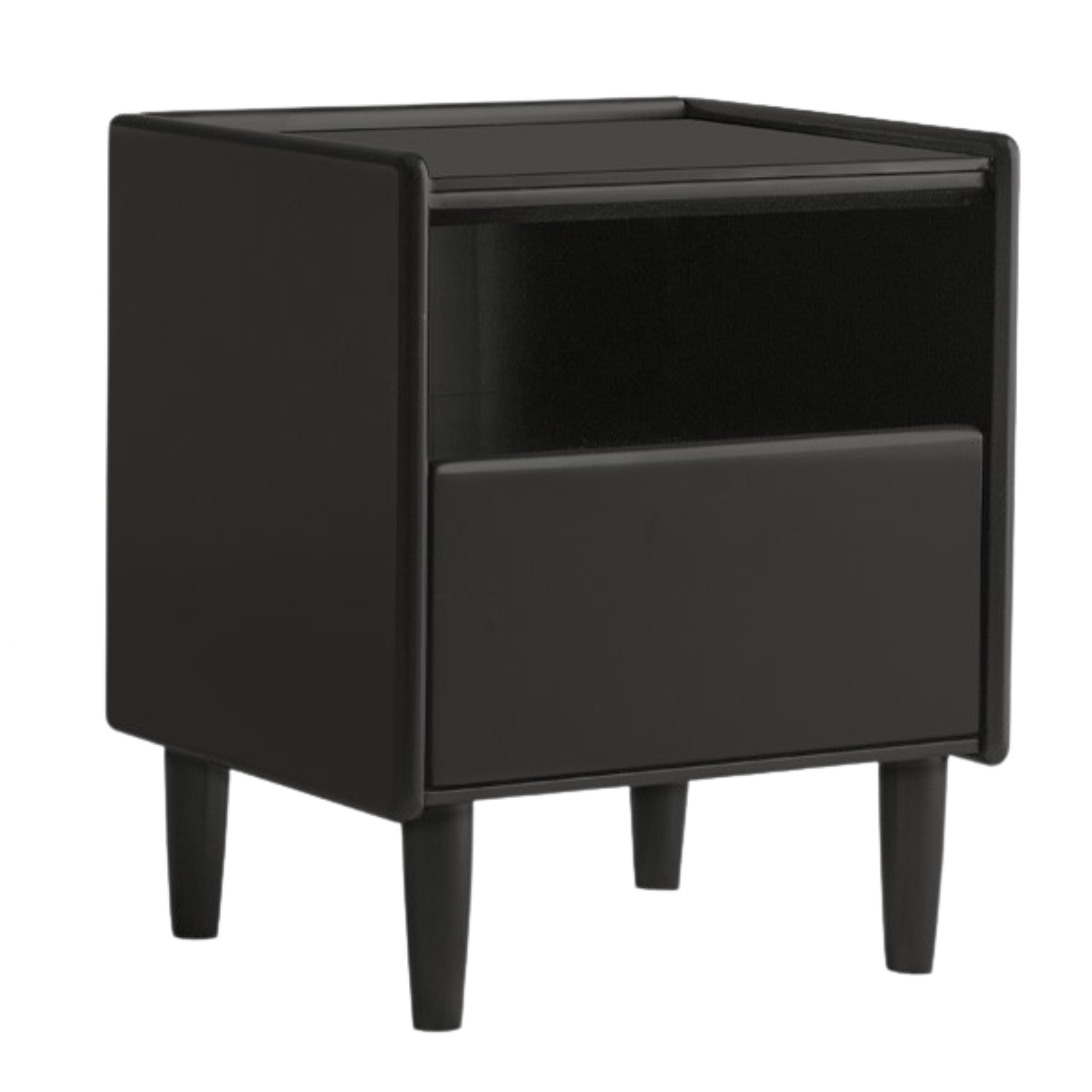 Black Walnut, White Ash, Cherry, Poplar, Tulipwood, Solid Rubberwood Modern Nightstand
