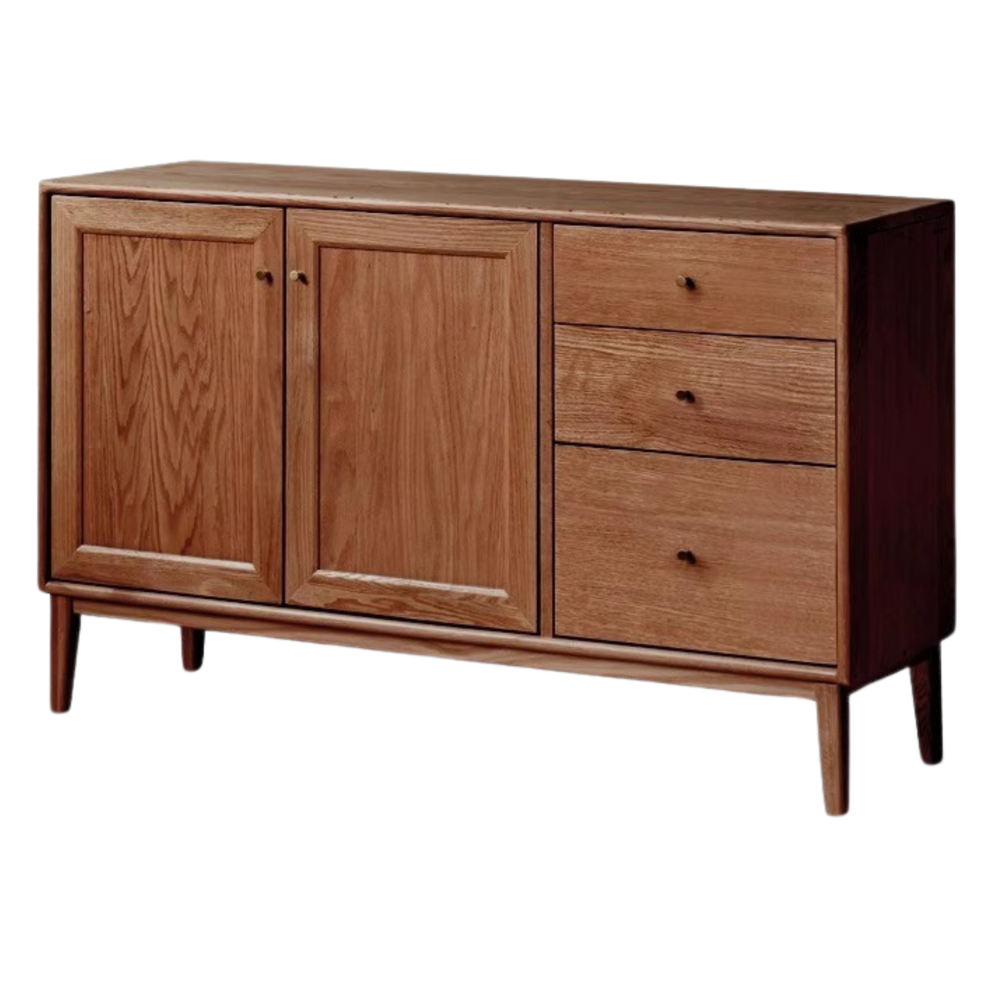 Oak Solid Wood, Solid Rubberwood Classic Sideboard