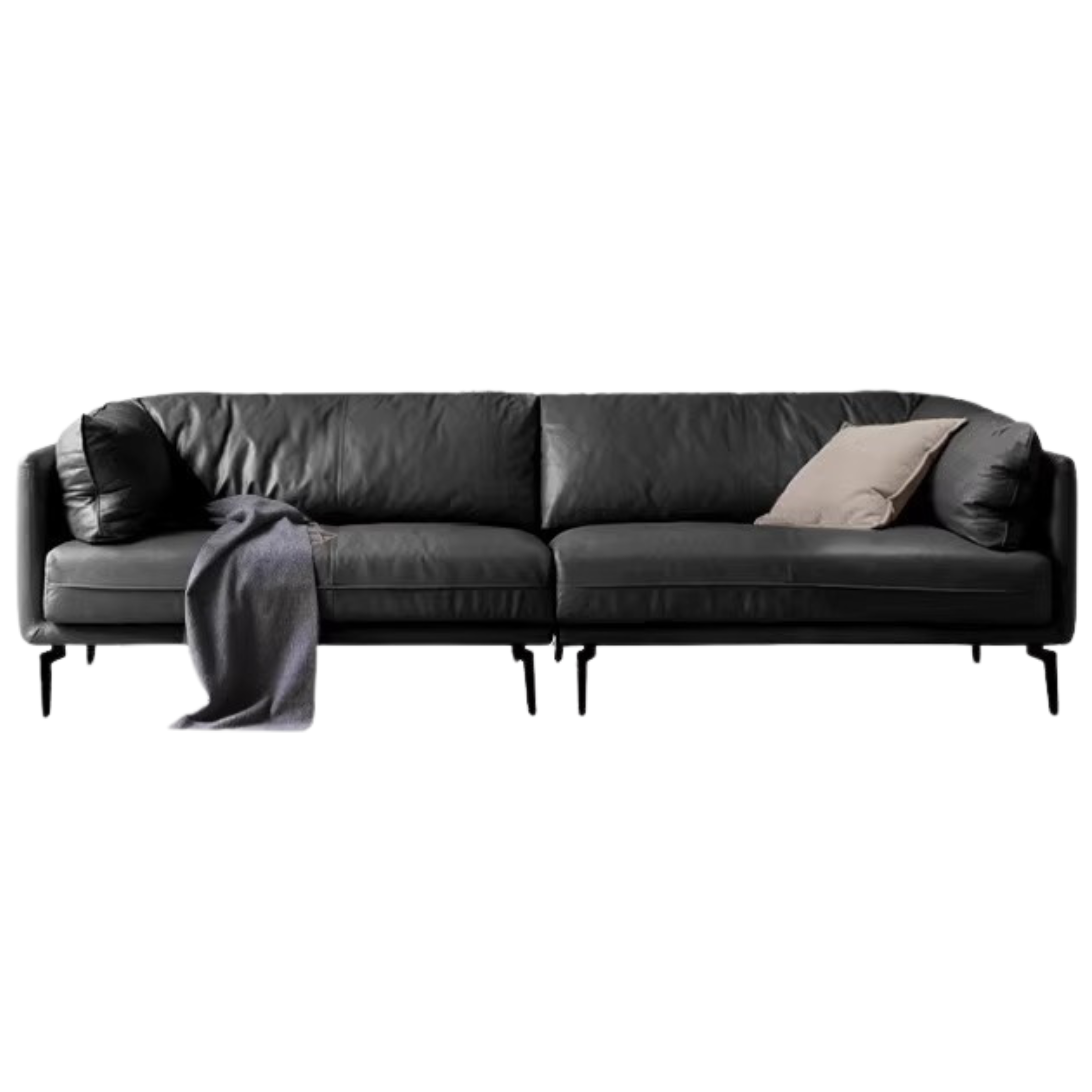 First Layer Cowhide, Organic Leather ,Tech Fabric Italian Style Sofa.