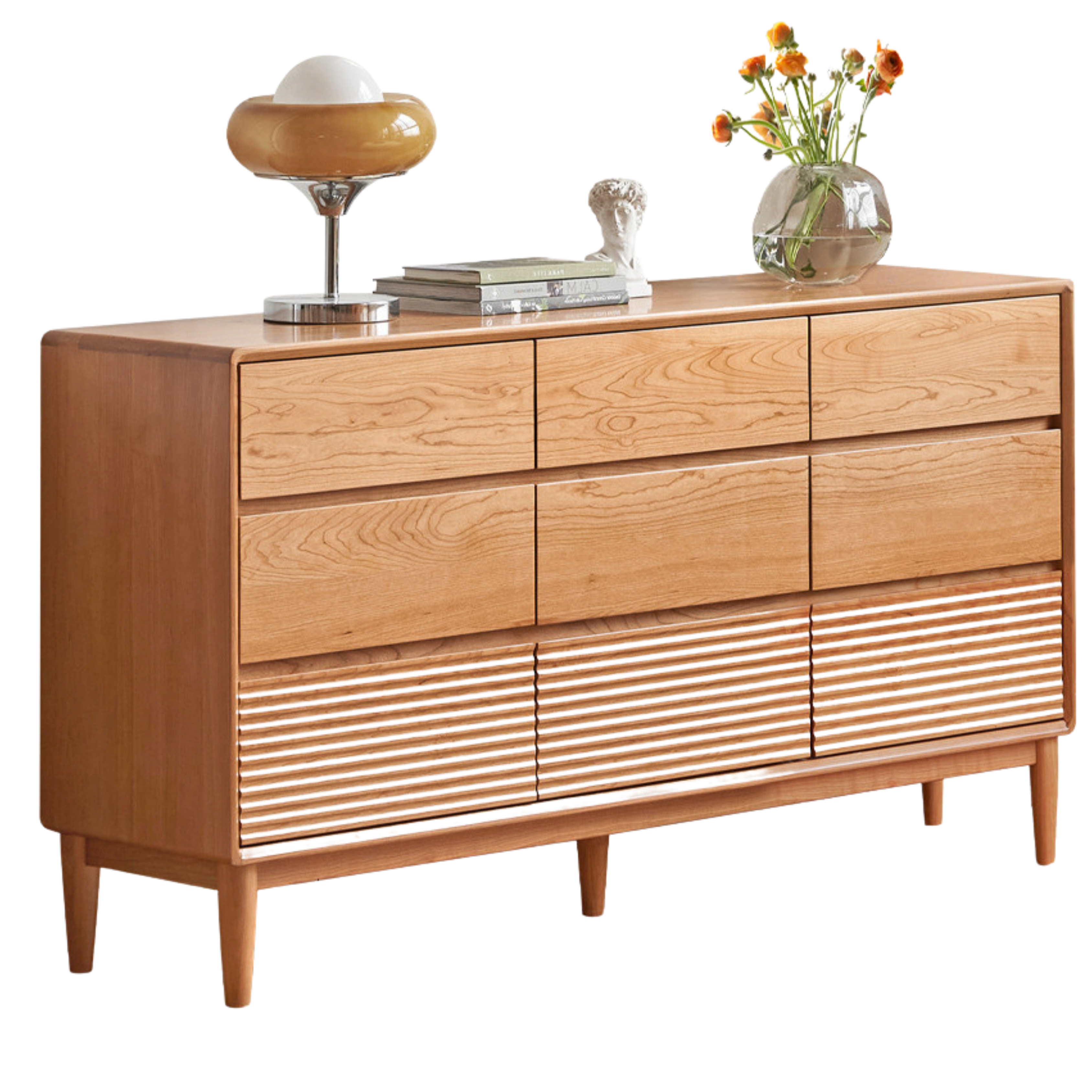Cherry Solid Wood Chest of Drawers, Drawer Cabinet
