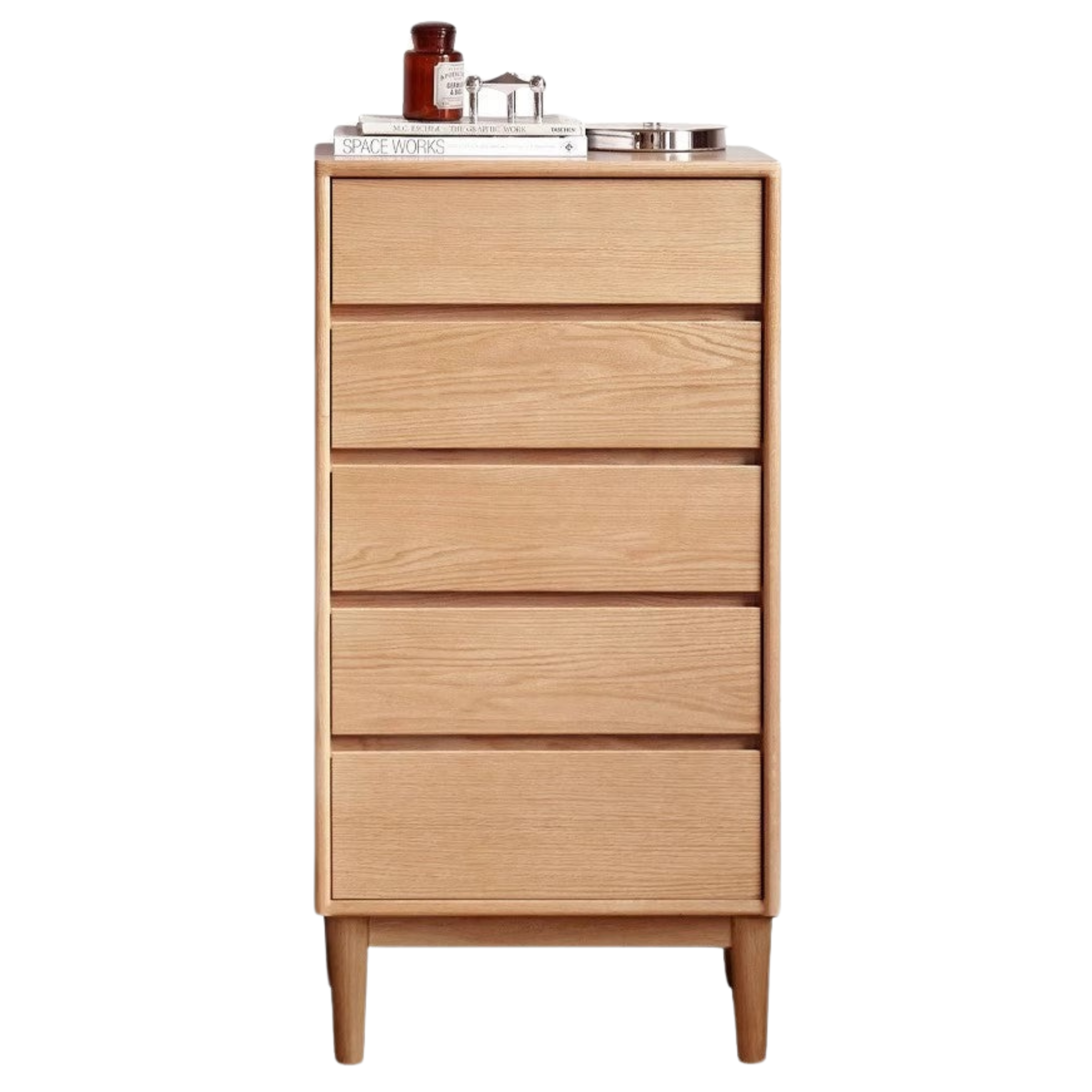Ash Solid Wood Dresser, Drawer Storage Cabinet