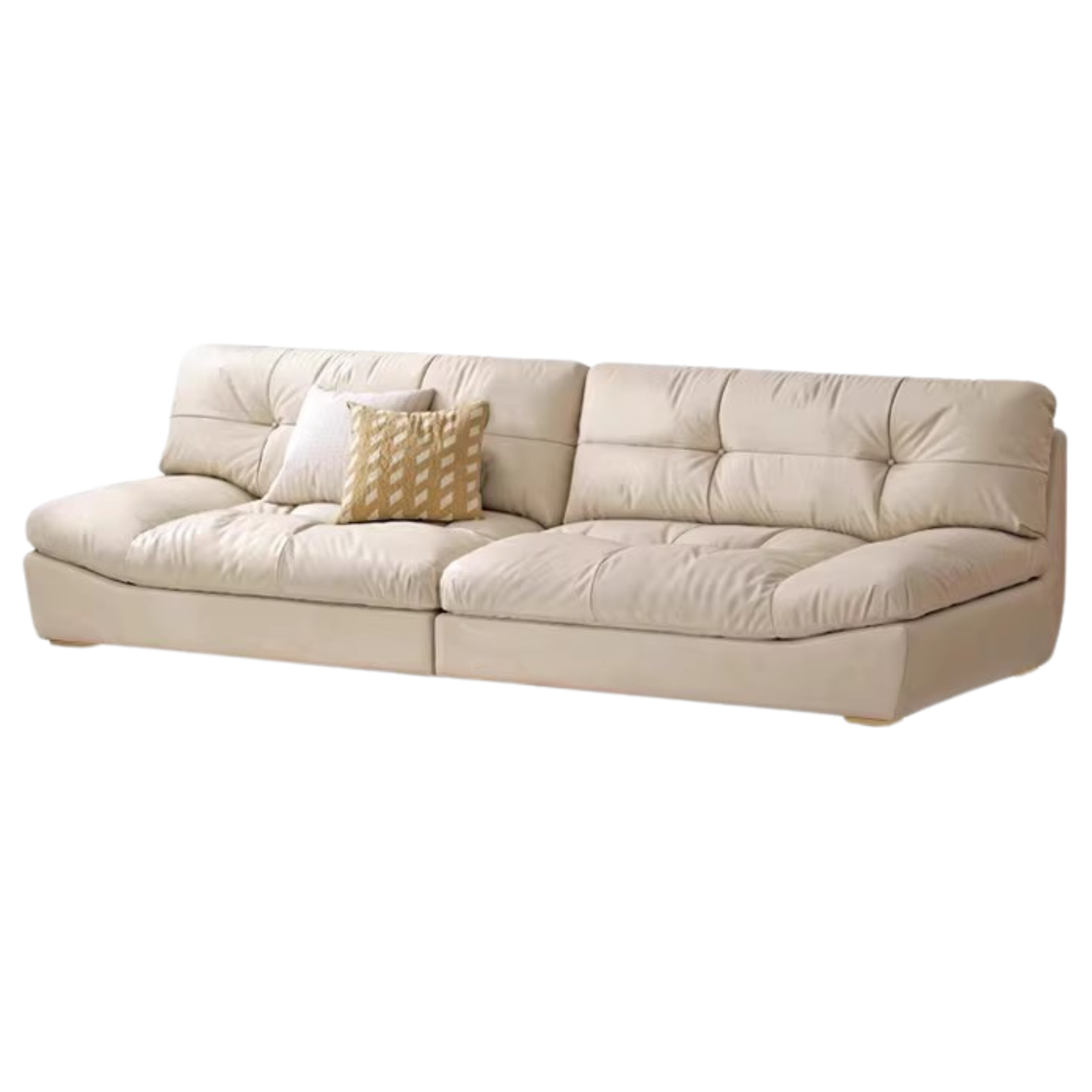 First Layer Cowhide Italian Style Sofa.