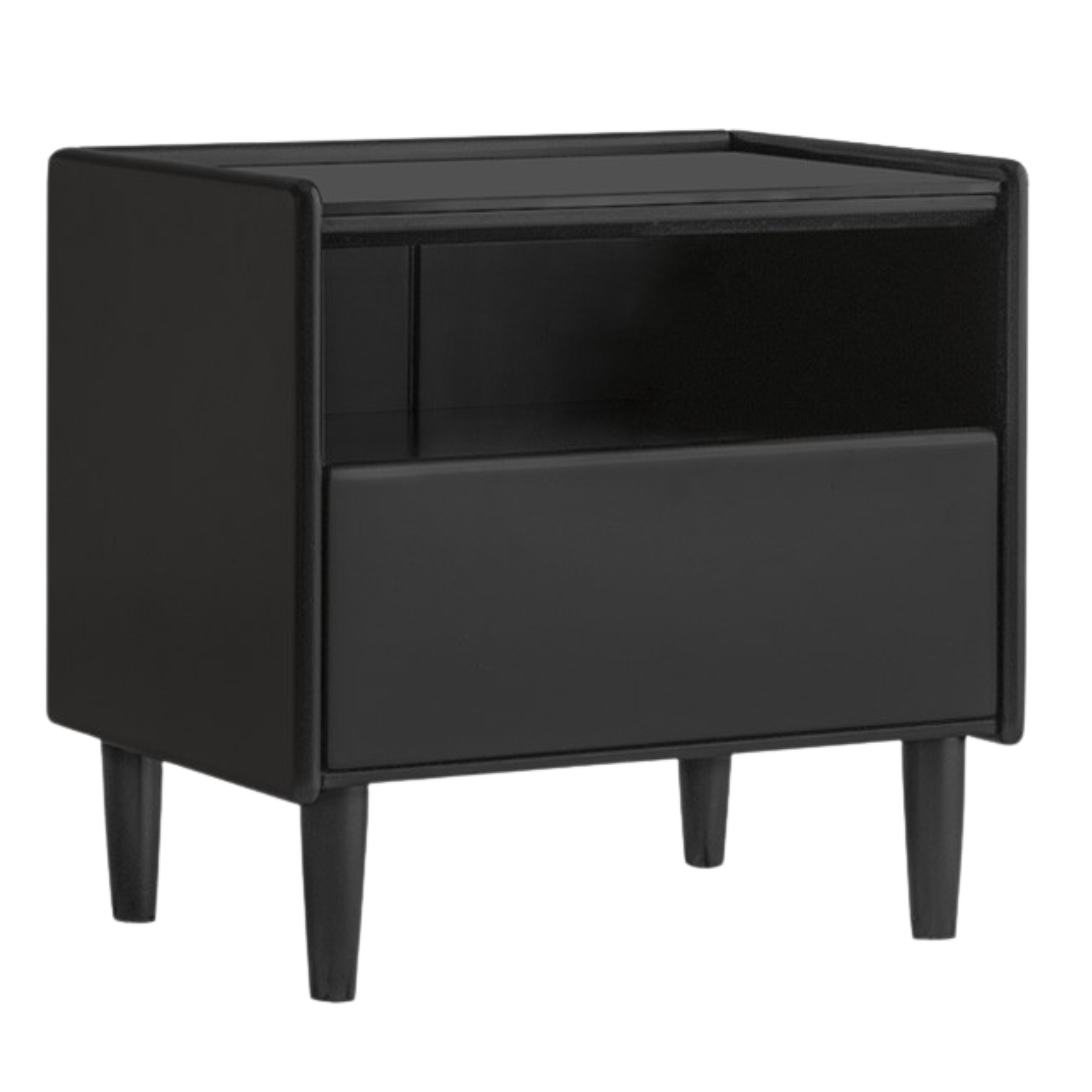 Black Walnut, White Ash, Cherry, Poplar, Tulipwood, Solid Rubberwood Modern Nightstand