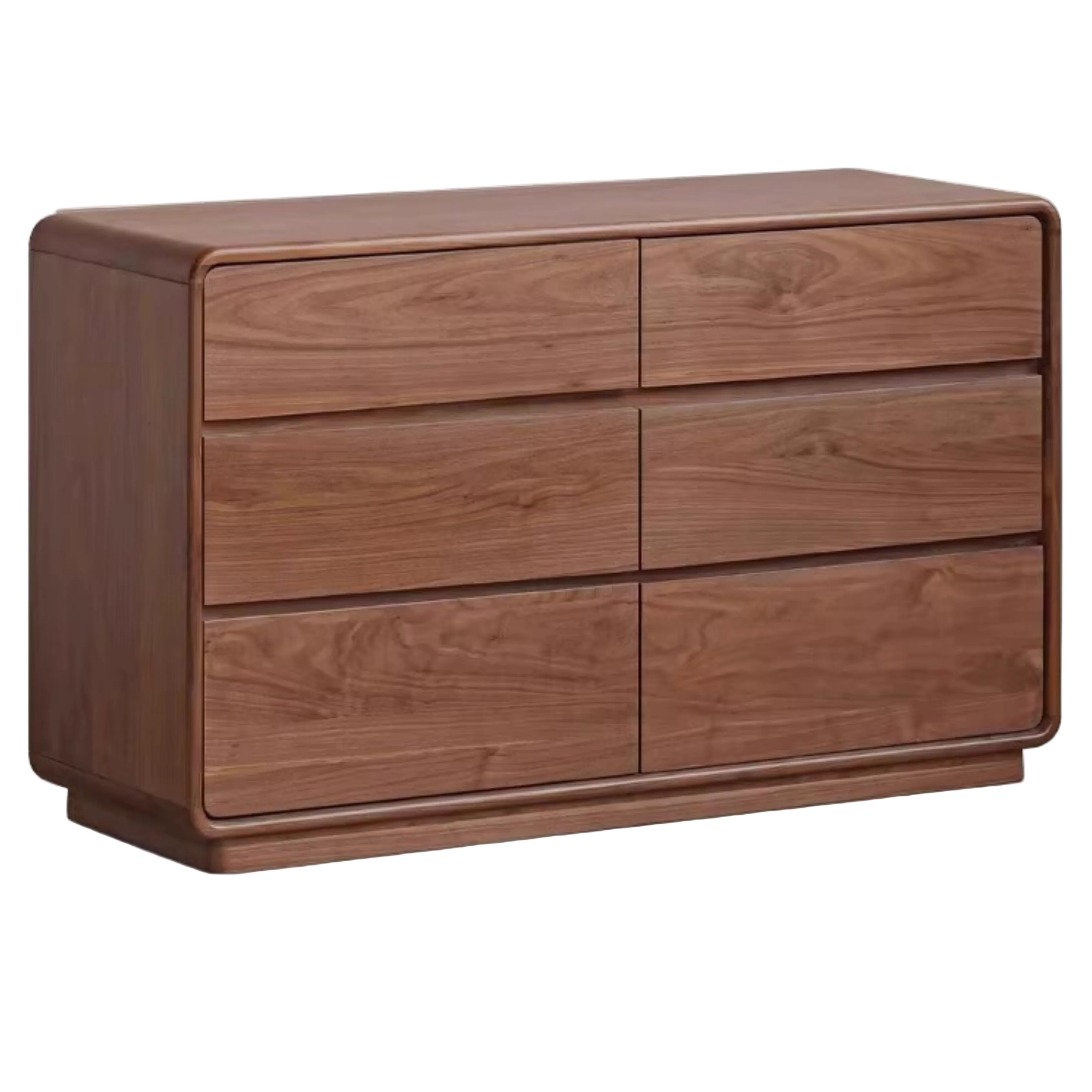 Black Walnut Solid Wood, Solid Longan Hardwood Storage Cabinet Chest of Drawers