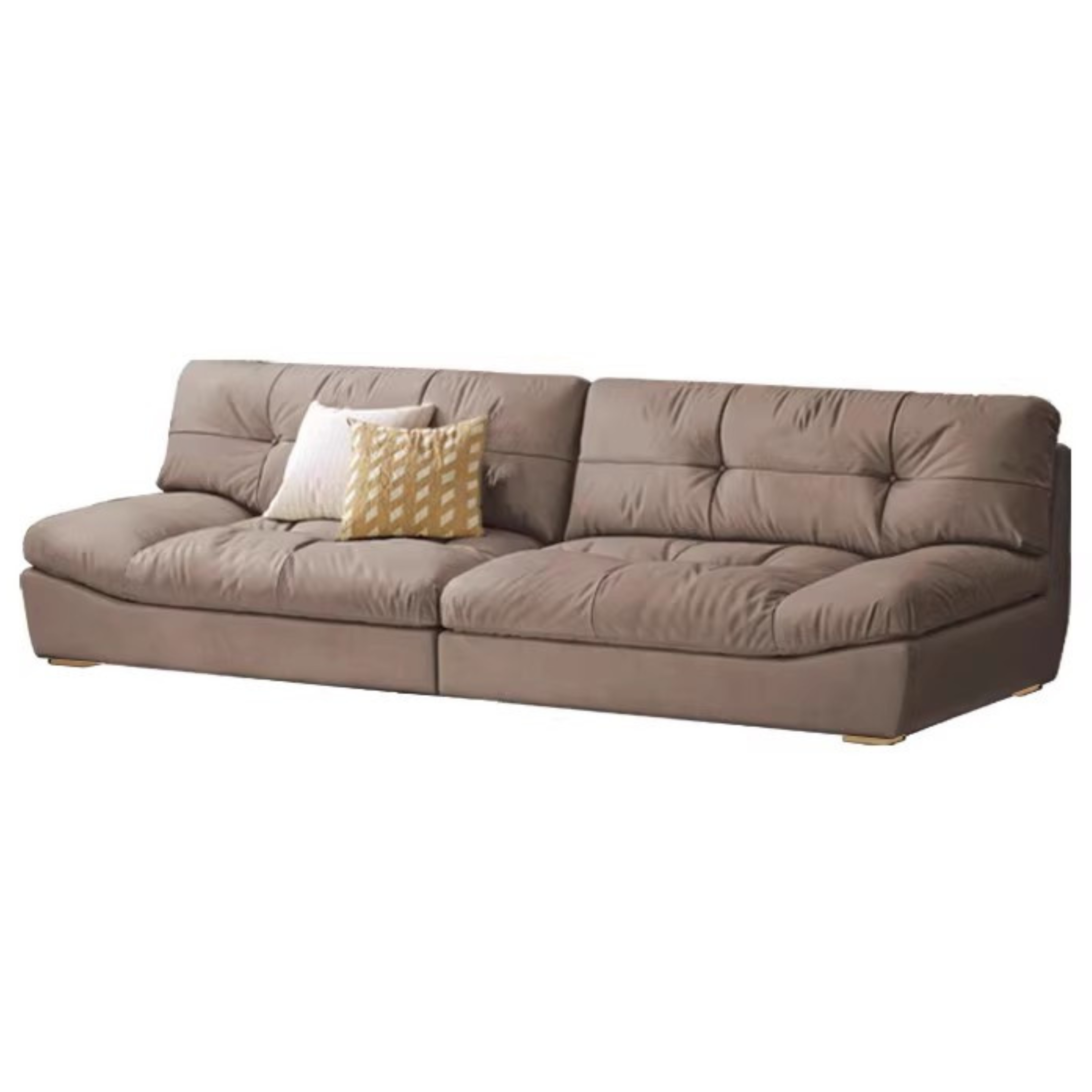 First Layer Cowhide Italian Style Sofa.