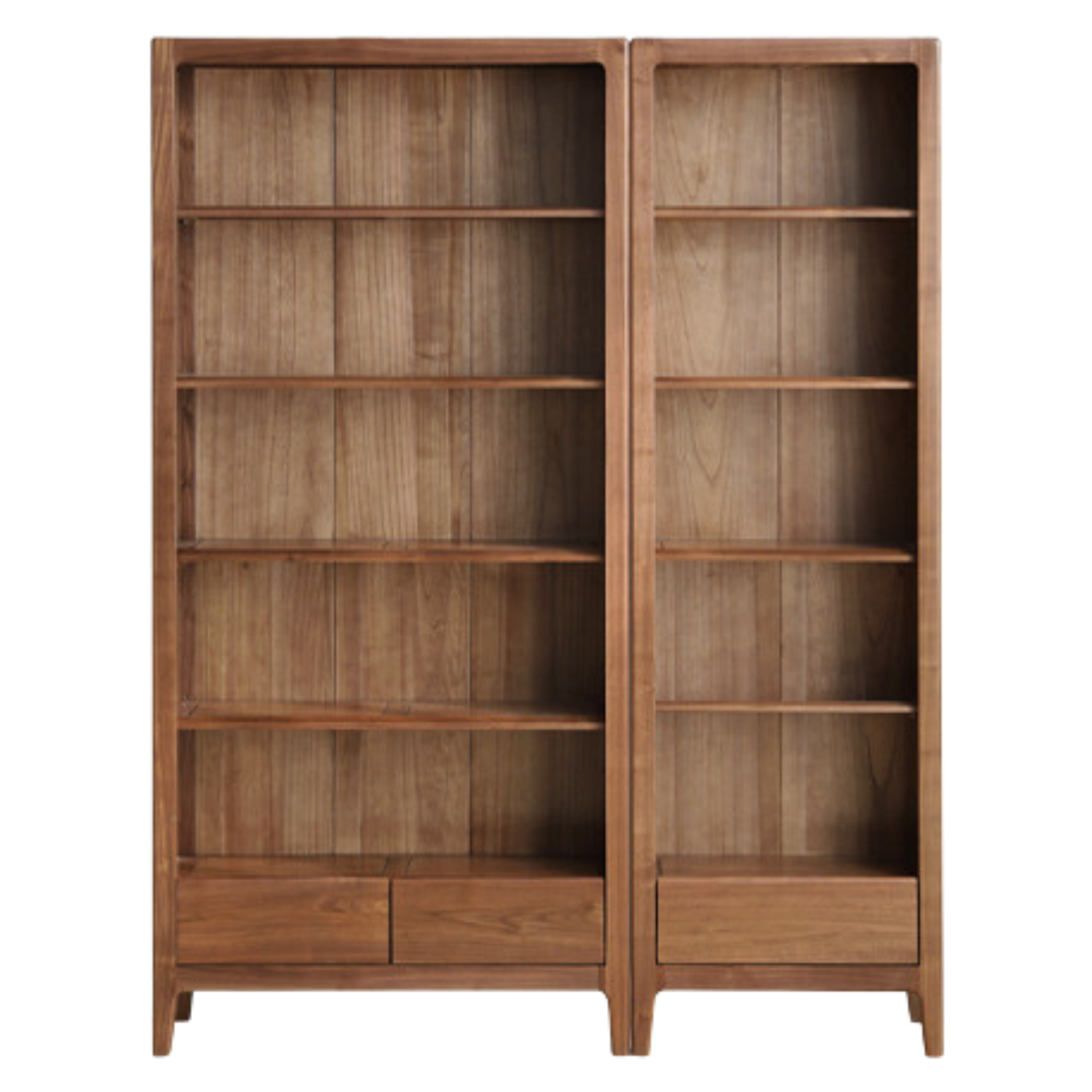 Black Walnut, Ash Solid Wood Bookcase Free Combination Bookshelf