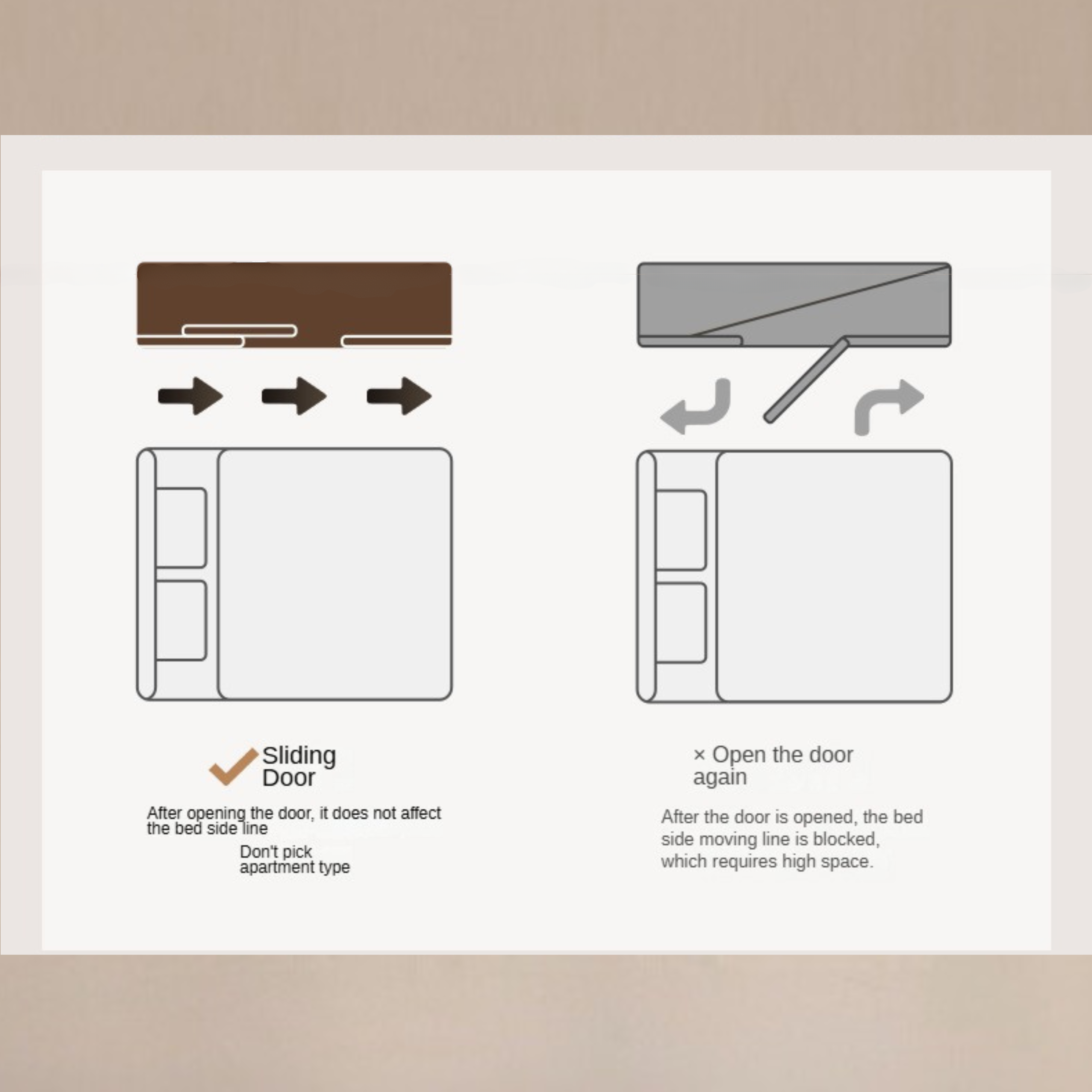 Oak Solid Wood Sliding Door Modern Wardrobe