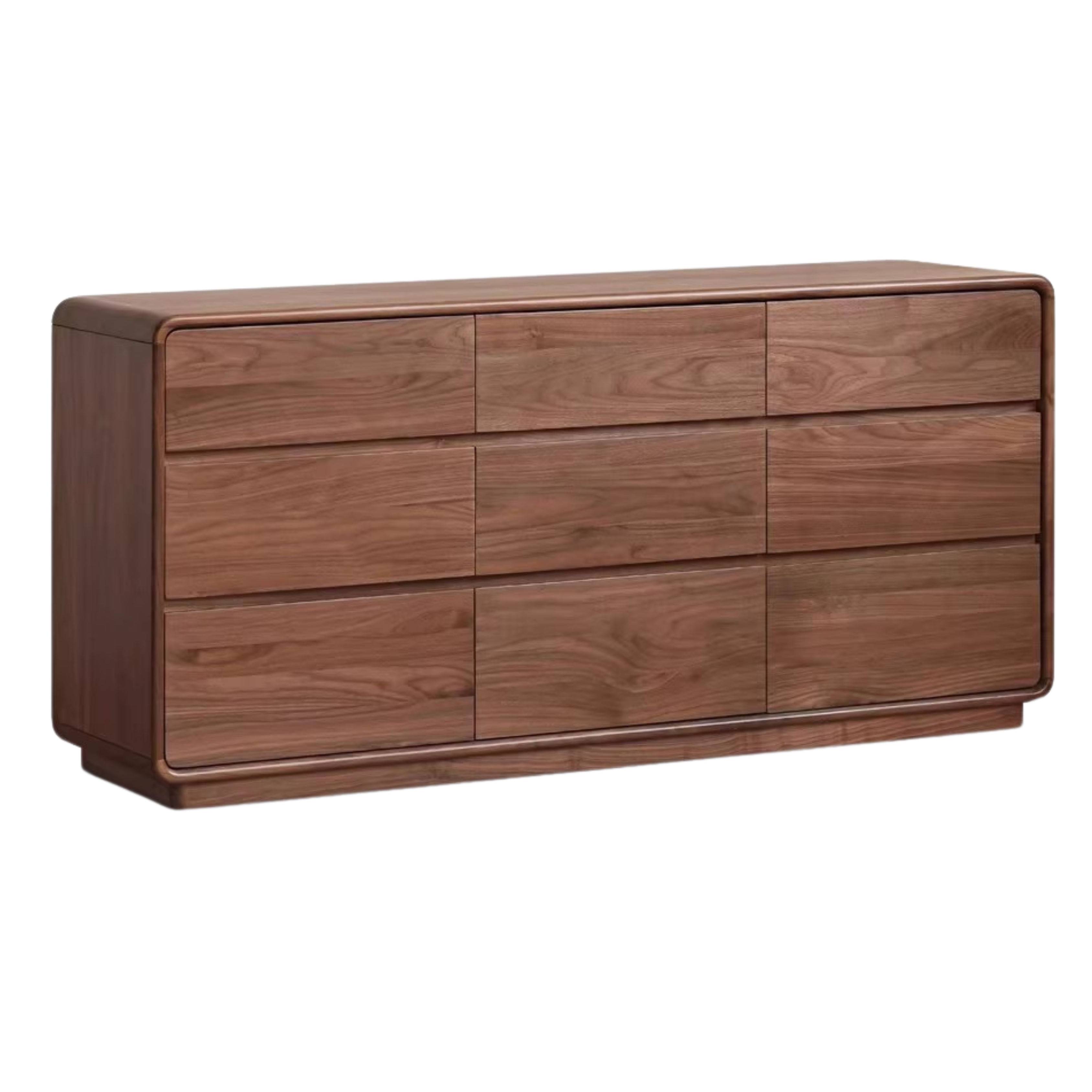 Black Walnut, Poplar Solid Wood Storage Cabinet Chest of Drawers