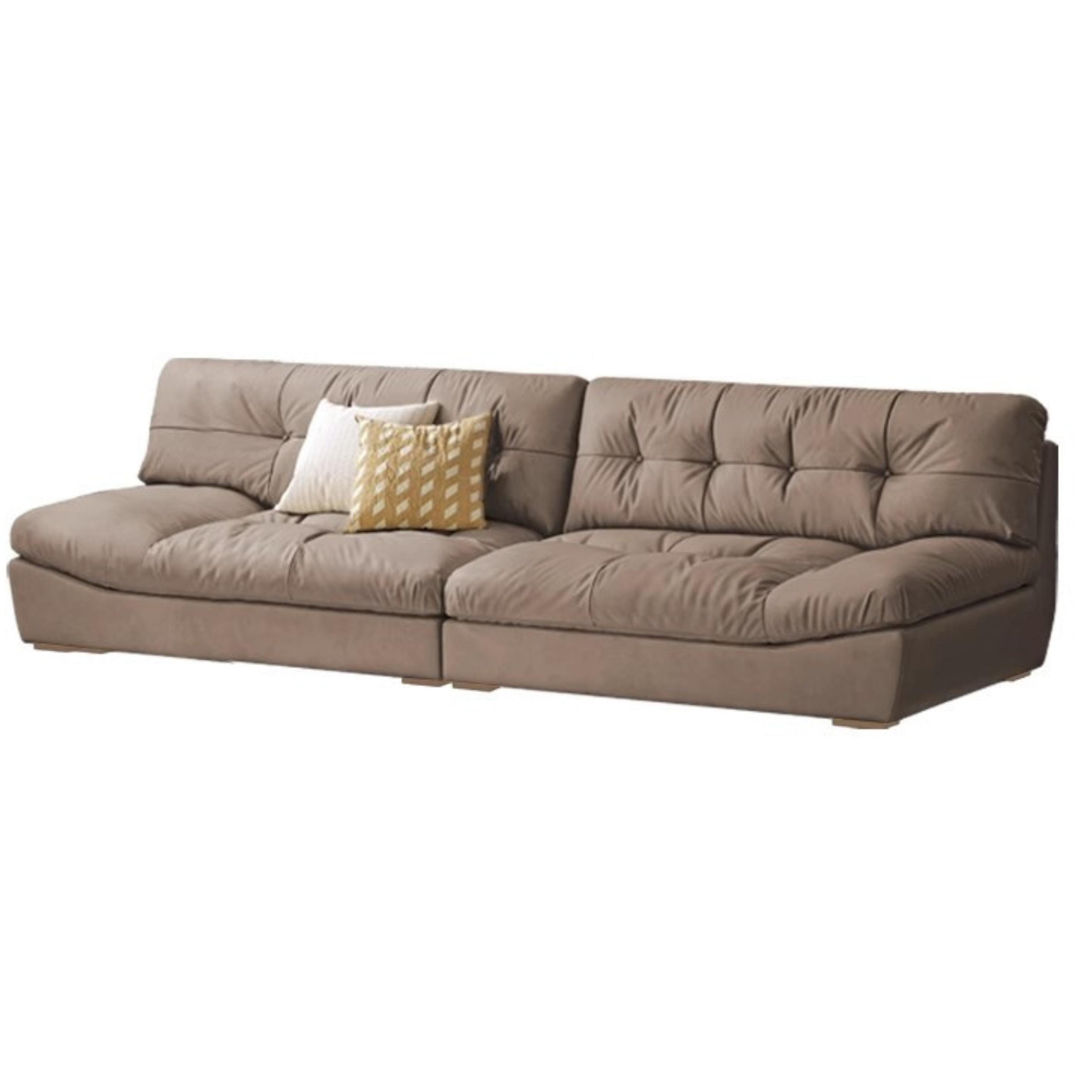 First Layer Cowhide Italian Style Sofa.