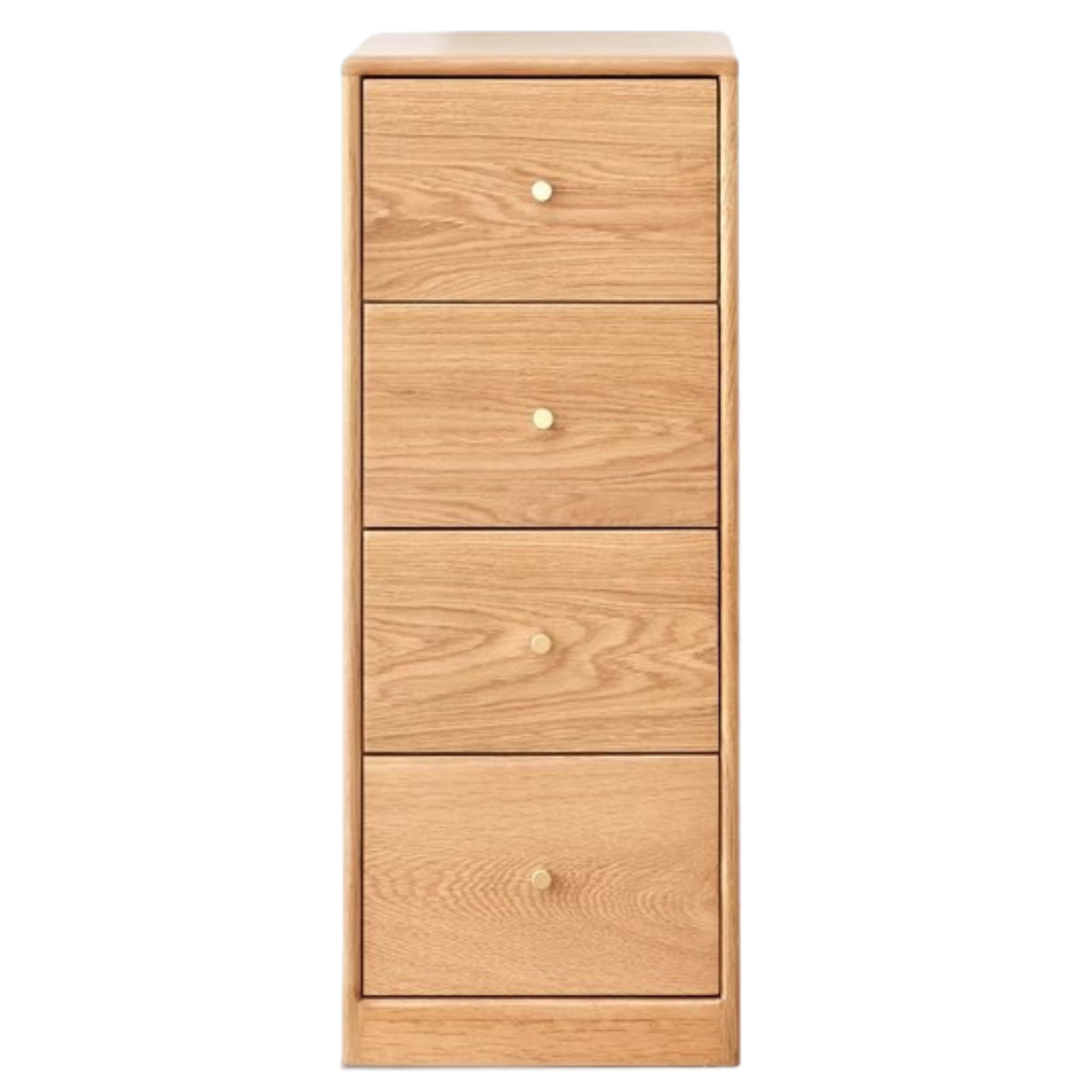 Oak Solid Wood Side Cabinet, Multi-Functional Storage.