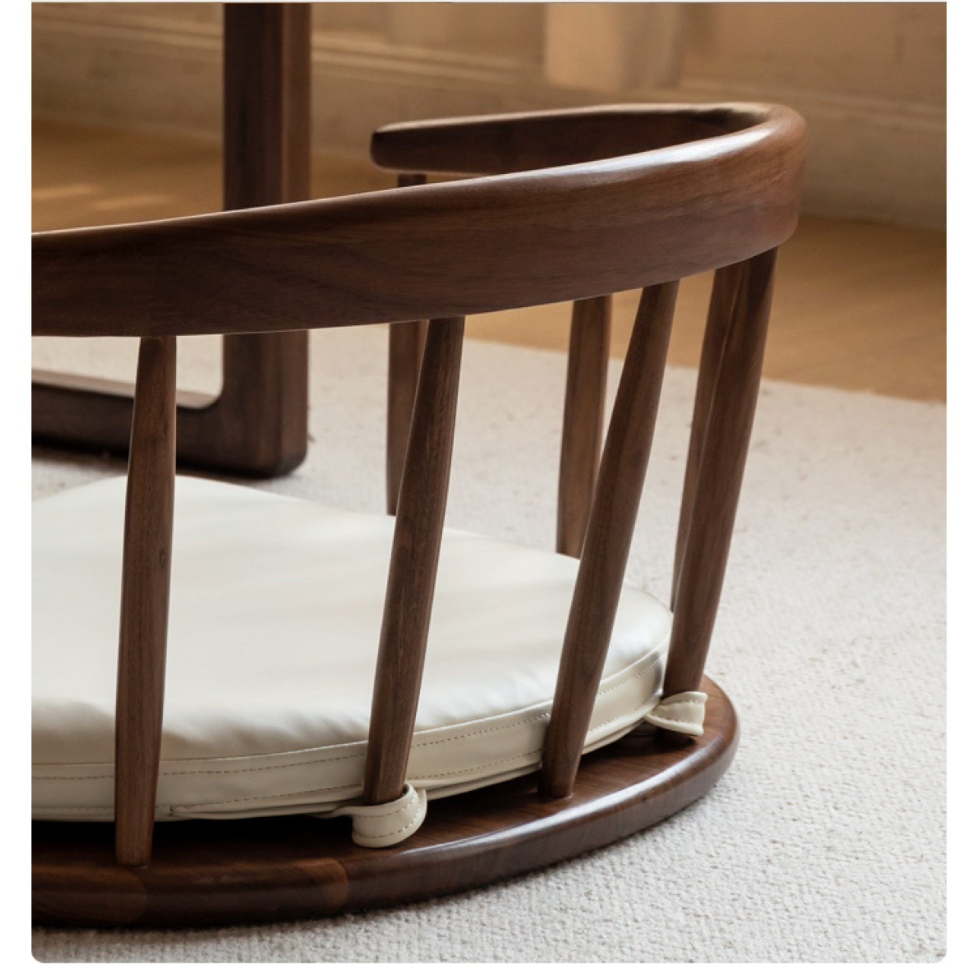 Black Walnut Solid Wood Tea Chair