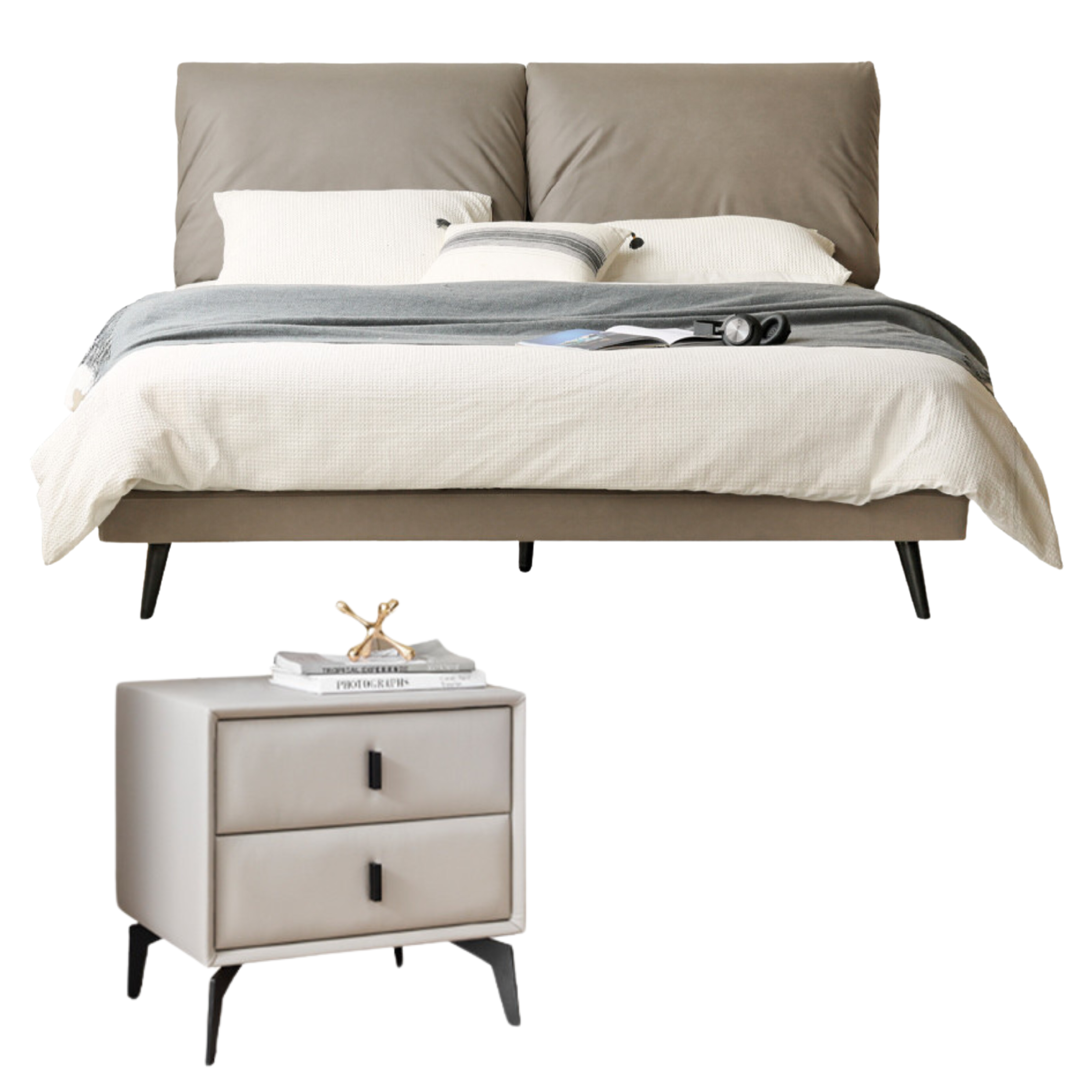 Technological Fabric Bed,Genuine Leather Bed