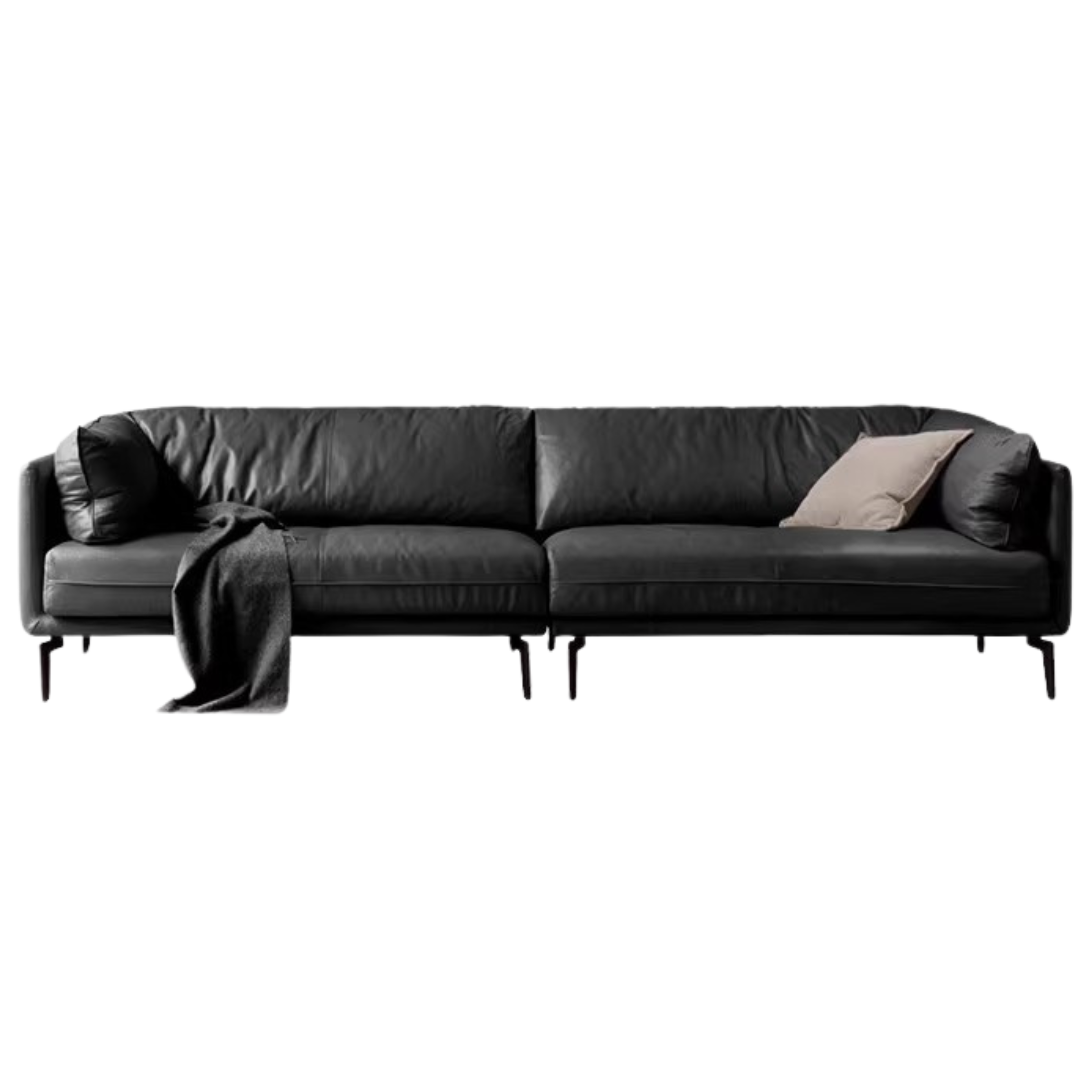 First Layer Cowhide, Organic Leather ,Tech Fabric Italian Style Sofa.