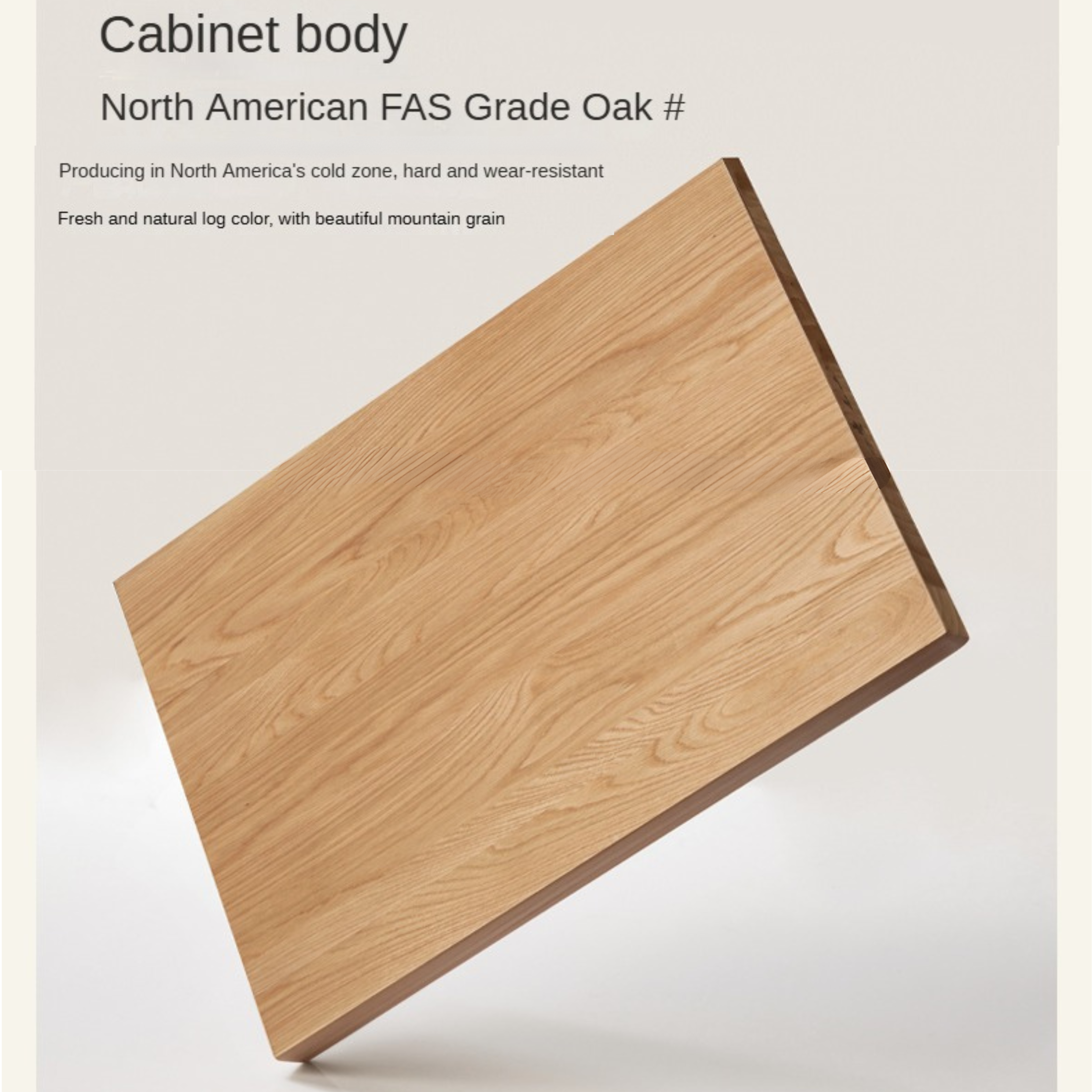 Oak Solid Wood Modern Nine Drawer Cabinet