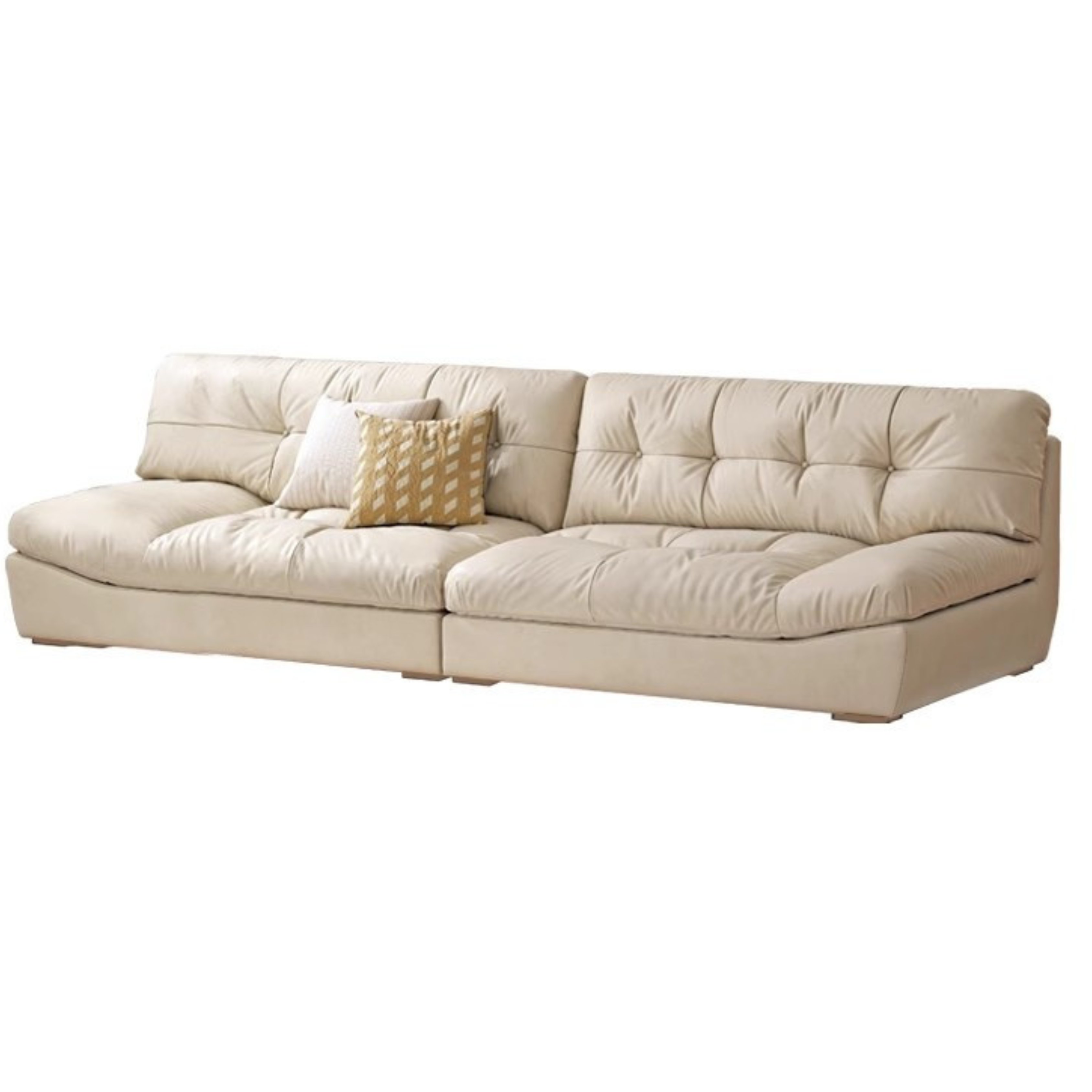 First Layer Cowhide Italian Style Sofa.