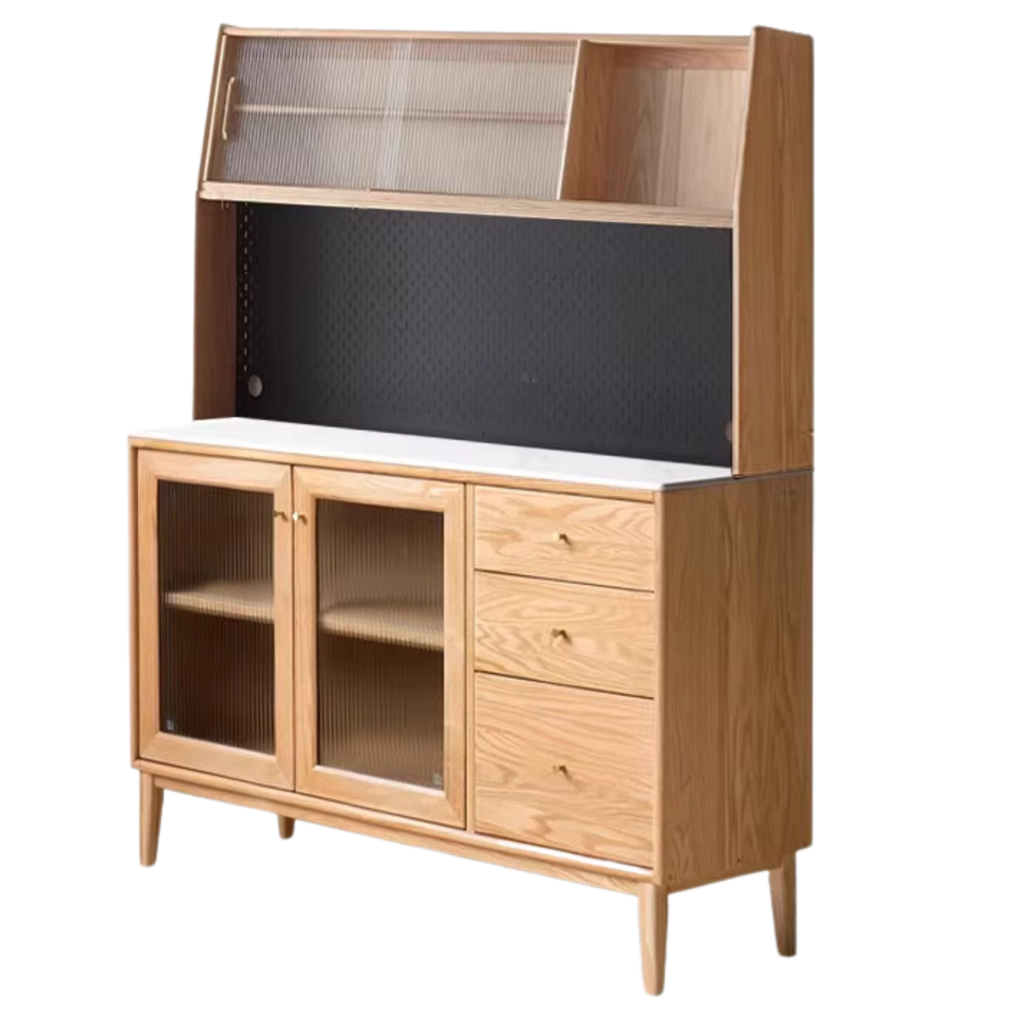 Oak Solid Wood Rock Board Modern Dining Sideboard