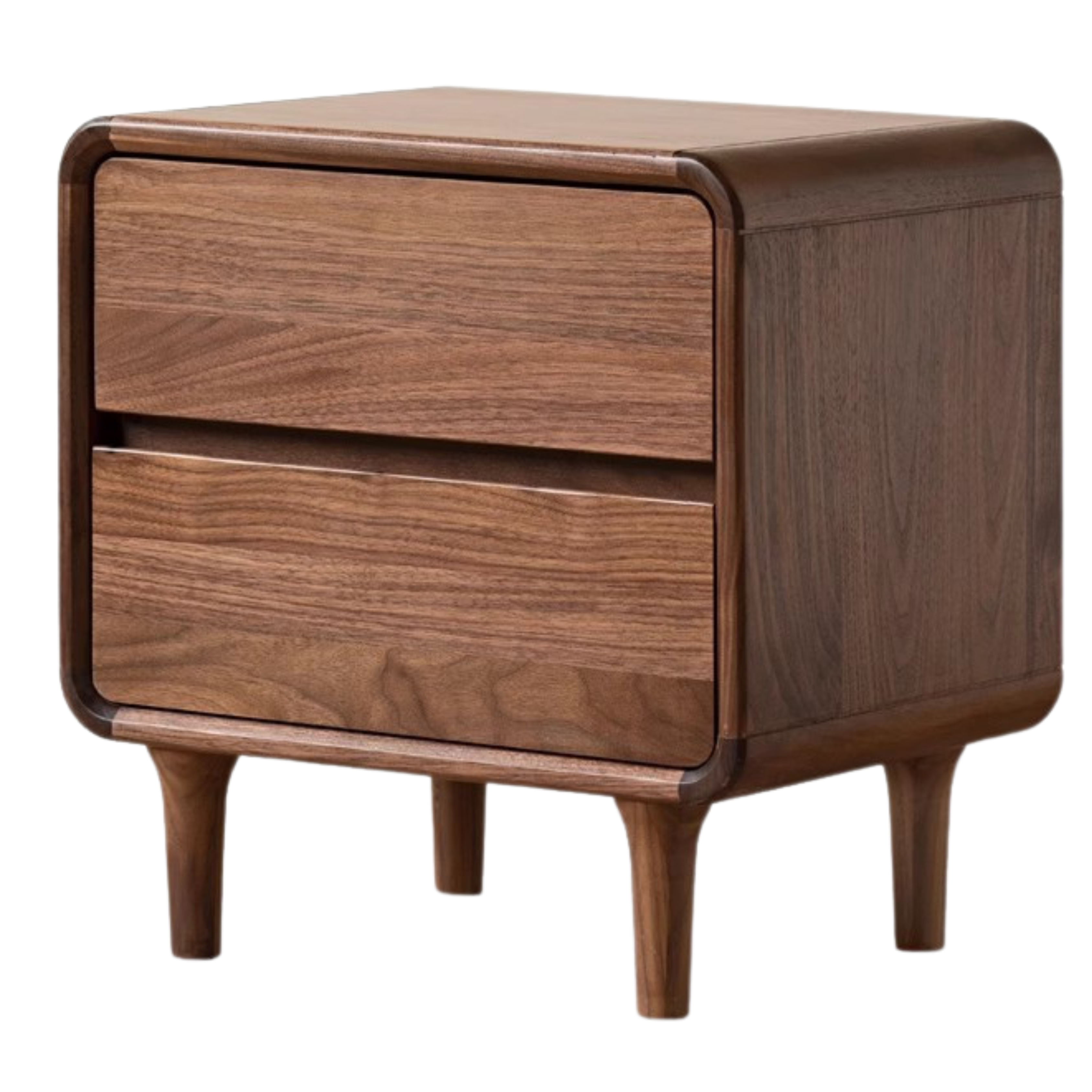 Black Walnut, Caluswood Solid Wood Minimalist Nightstand
