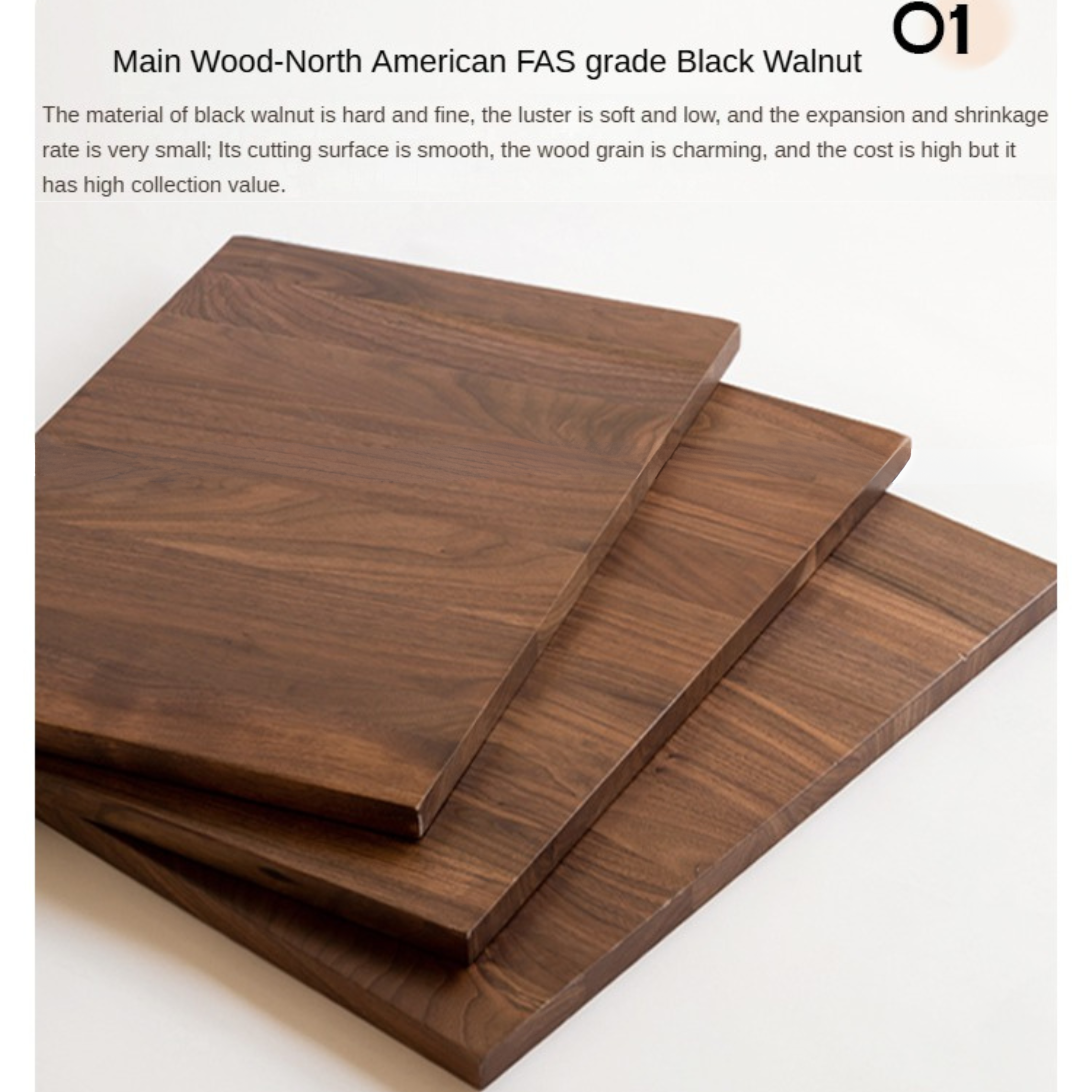 Black Walnut Solid Wood Tea Chair