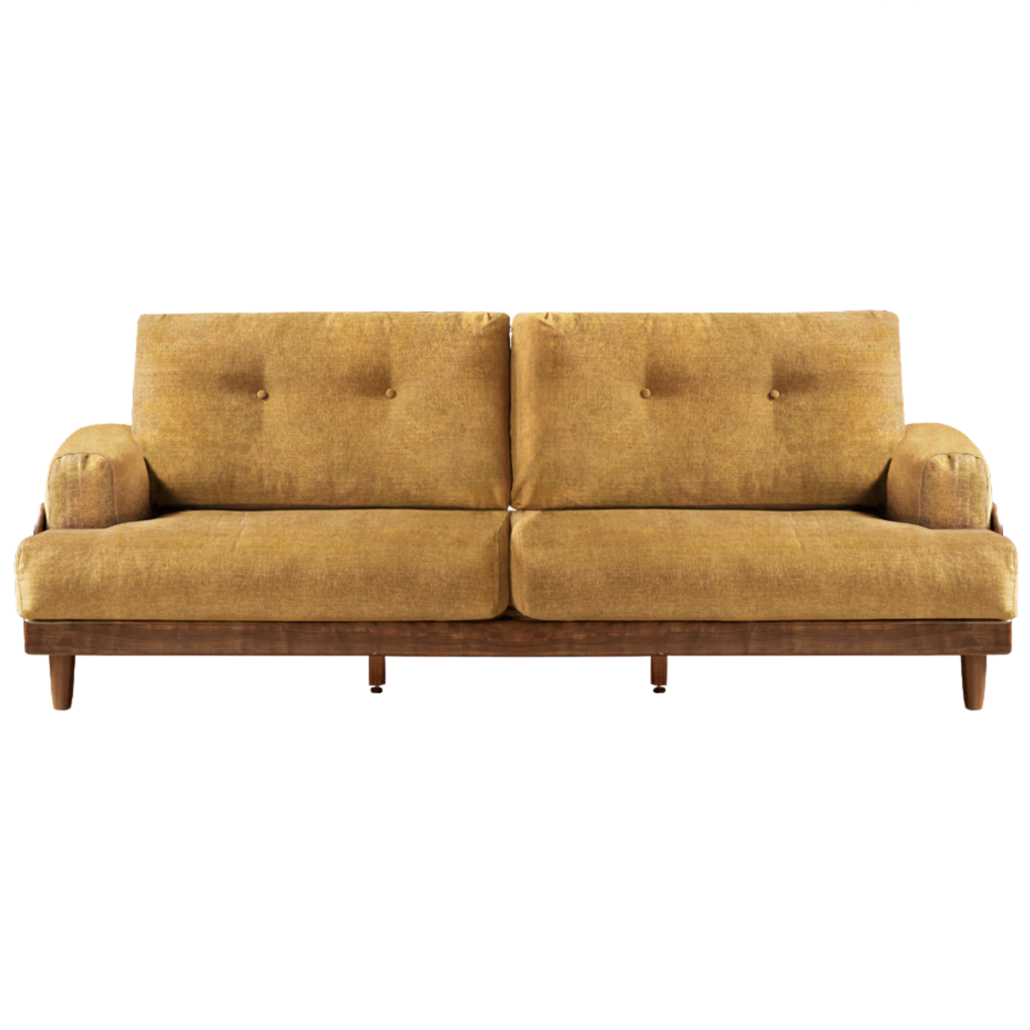 Black Walnut Solid Wood Leather, Fabric Sofa Modern