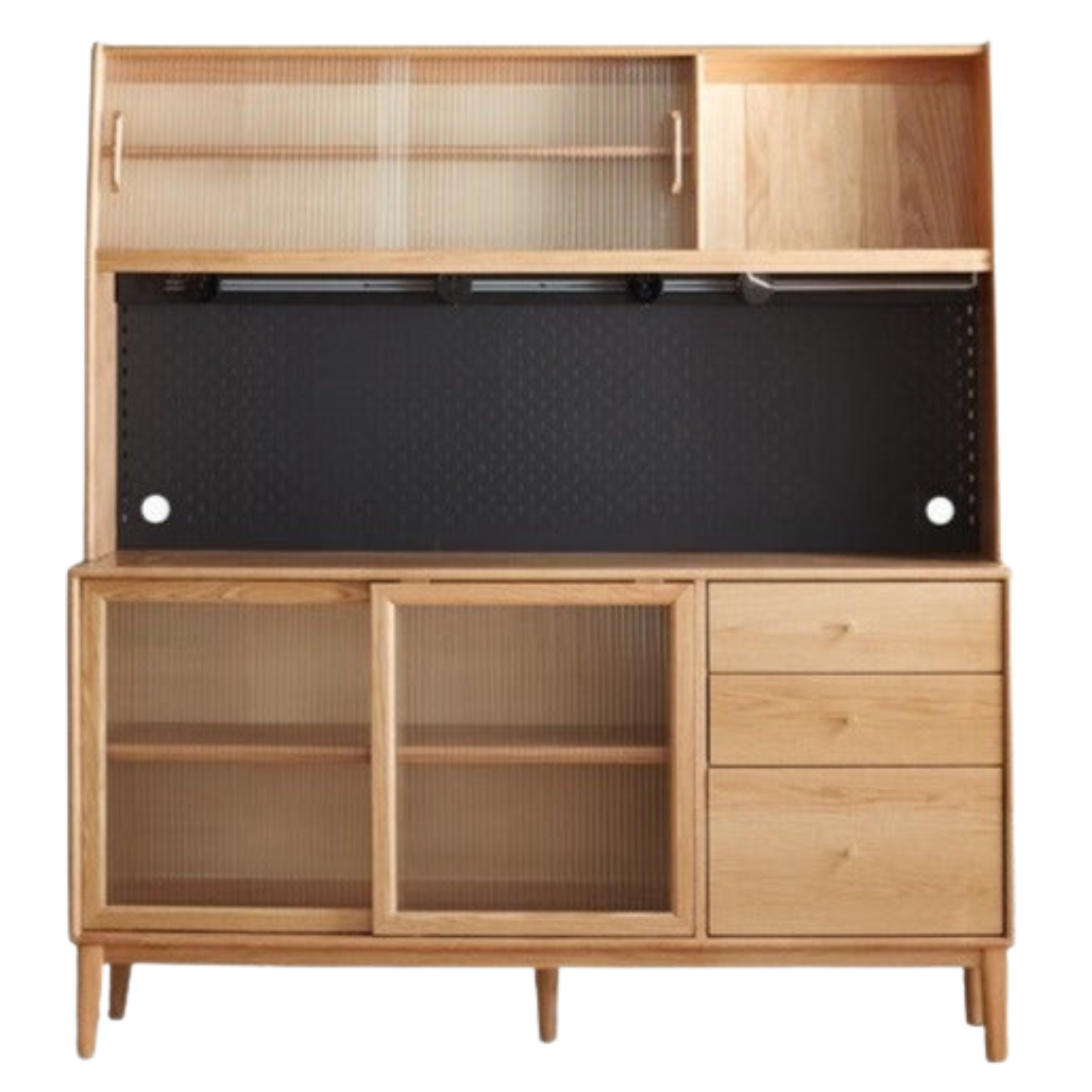Solid Rubberwood, Oak Solid Wood, Beech Solid Wood Buffet Cabinet, Sideboard
