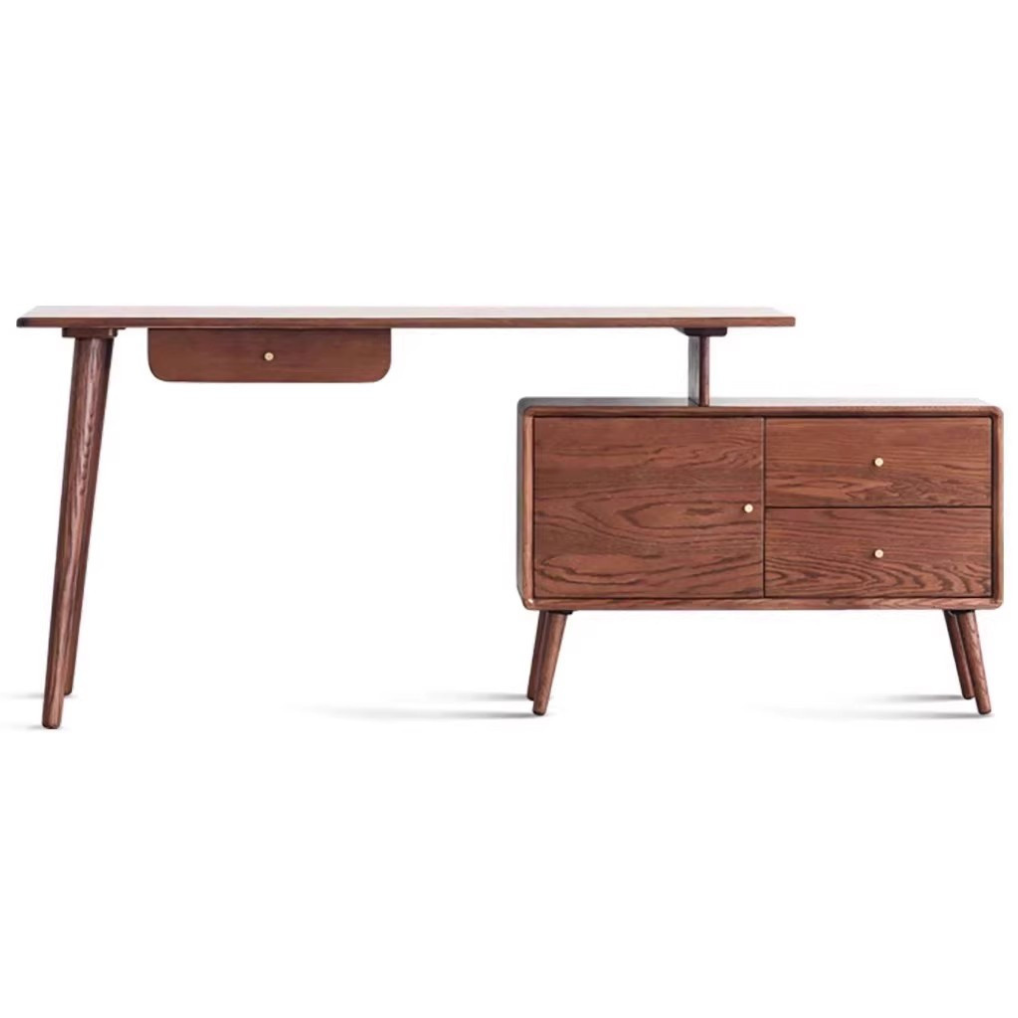 Oak Solid Wood Telescopic Office Desk