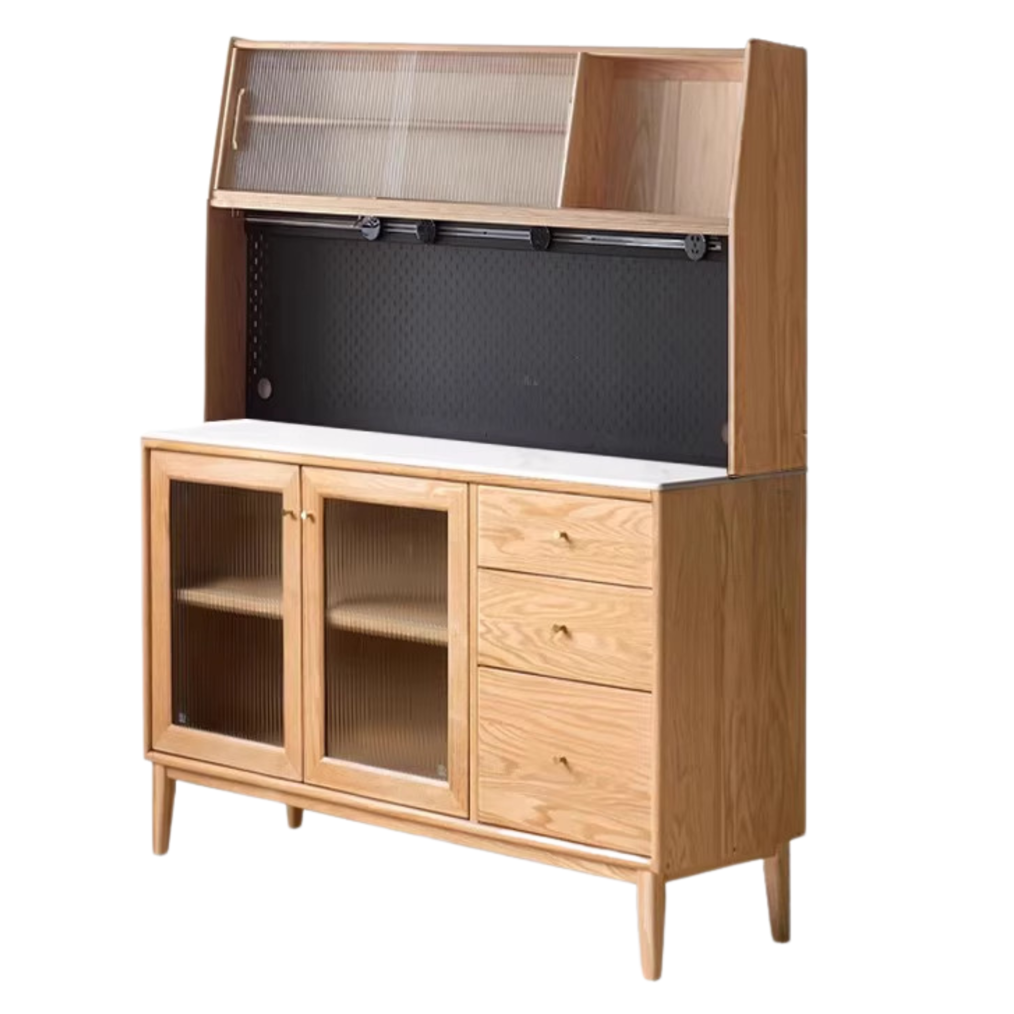 Oak Solid Wood Rock Board Modern Dining Sideboard
