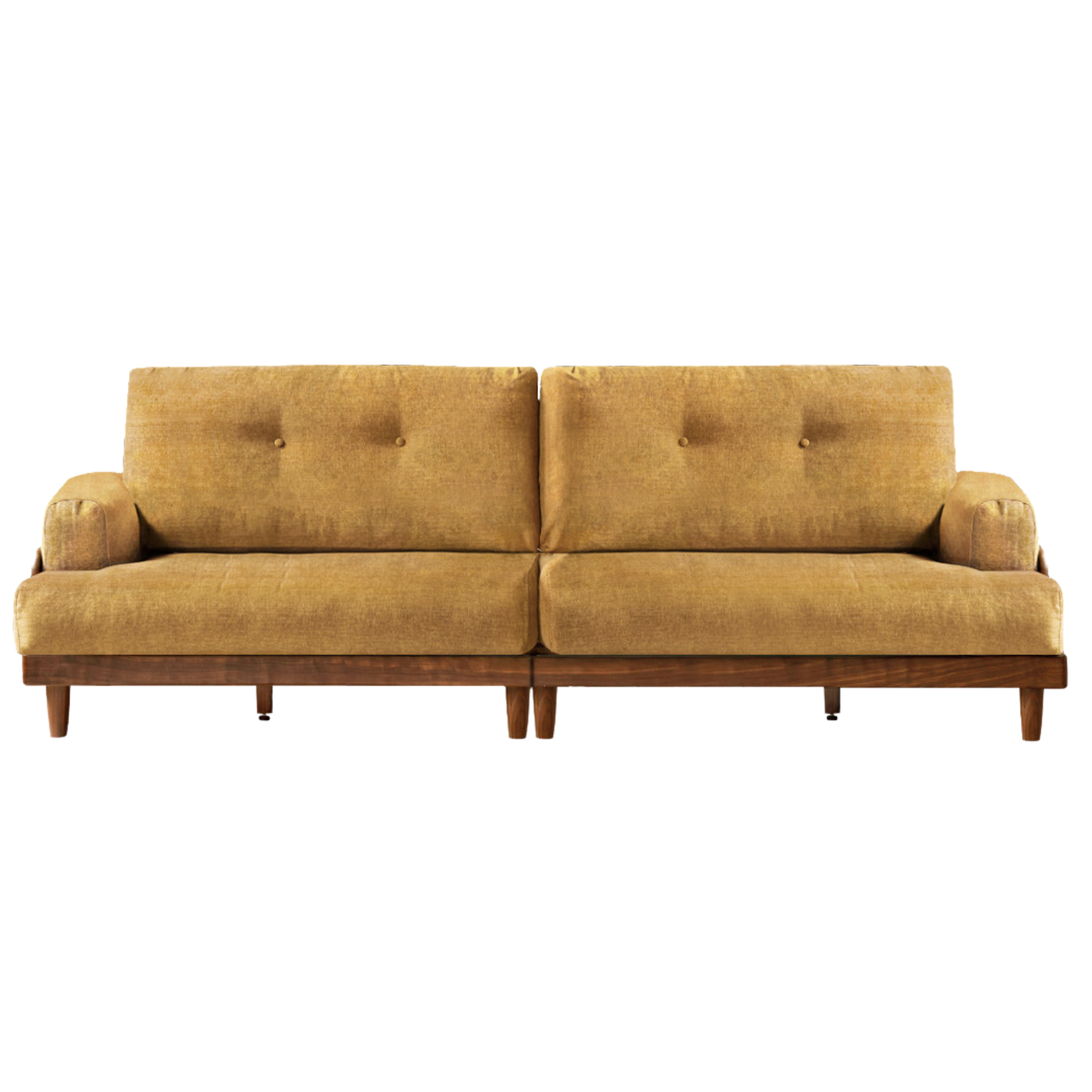 Black Walnut Solid Wood Leather, Fabric Sofa Modern