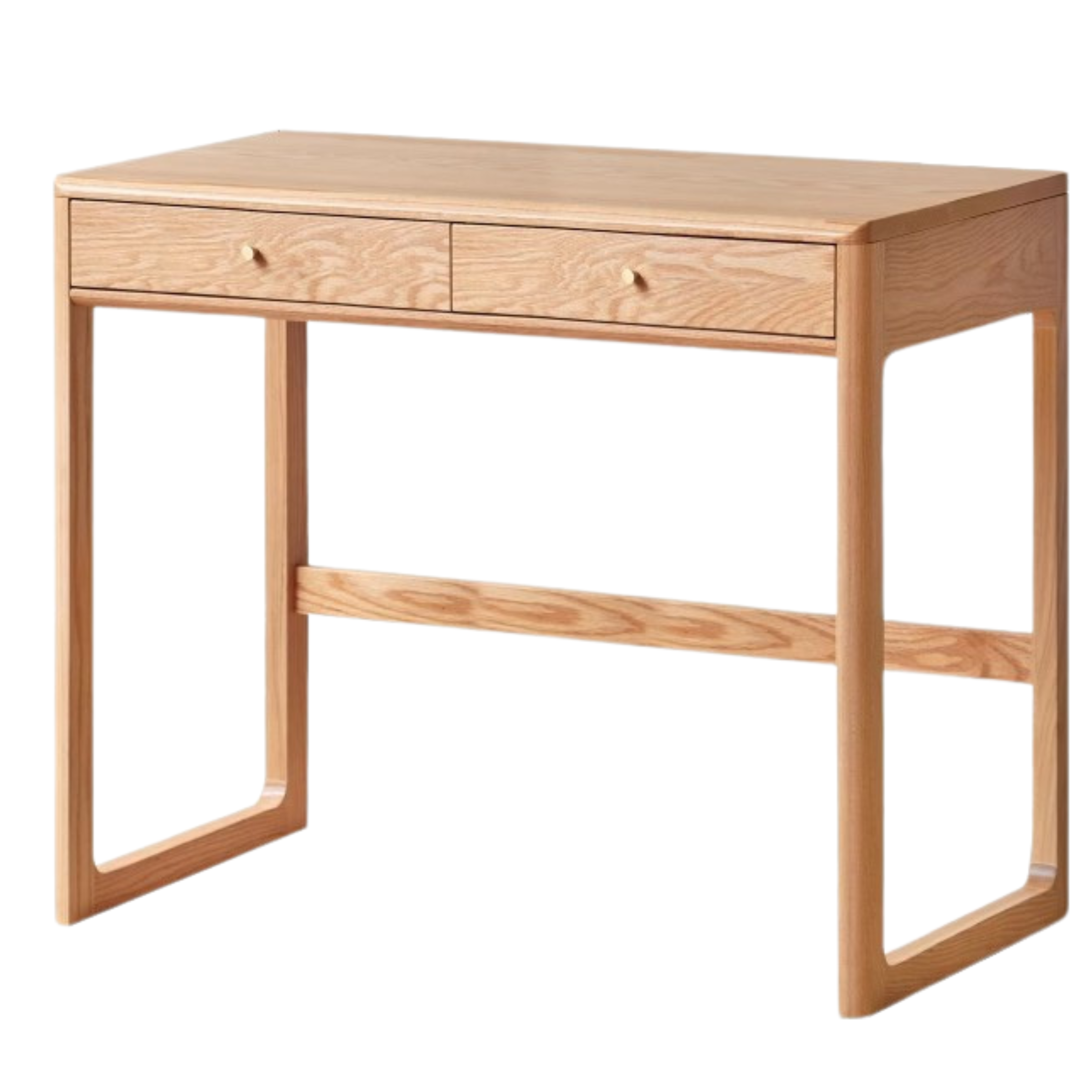 Oak, Beech Solid Wood Small Office Desk