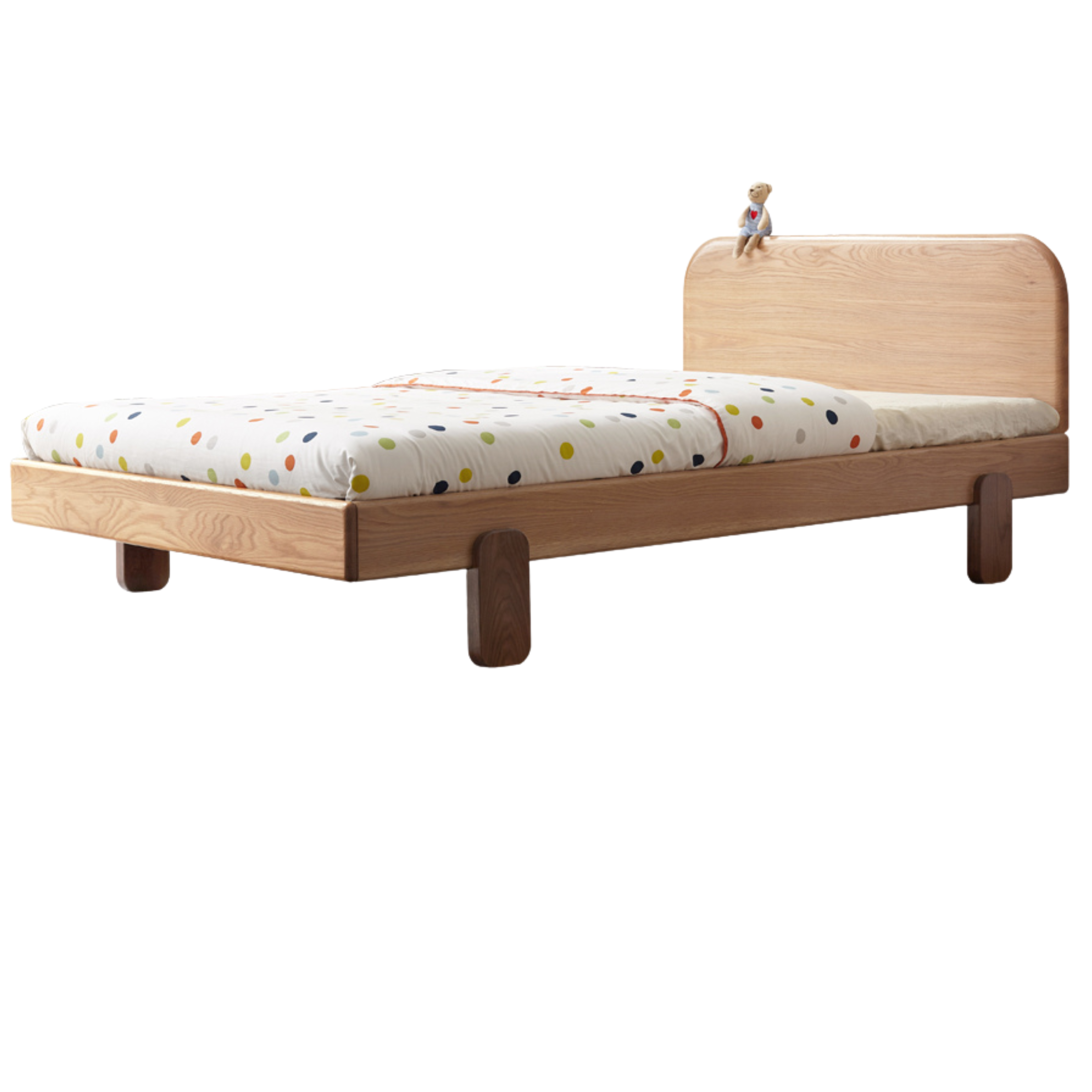Oak solid wood children's bed<