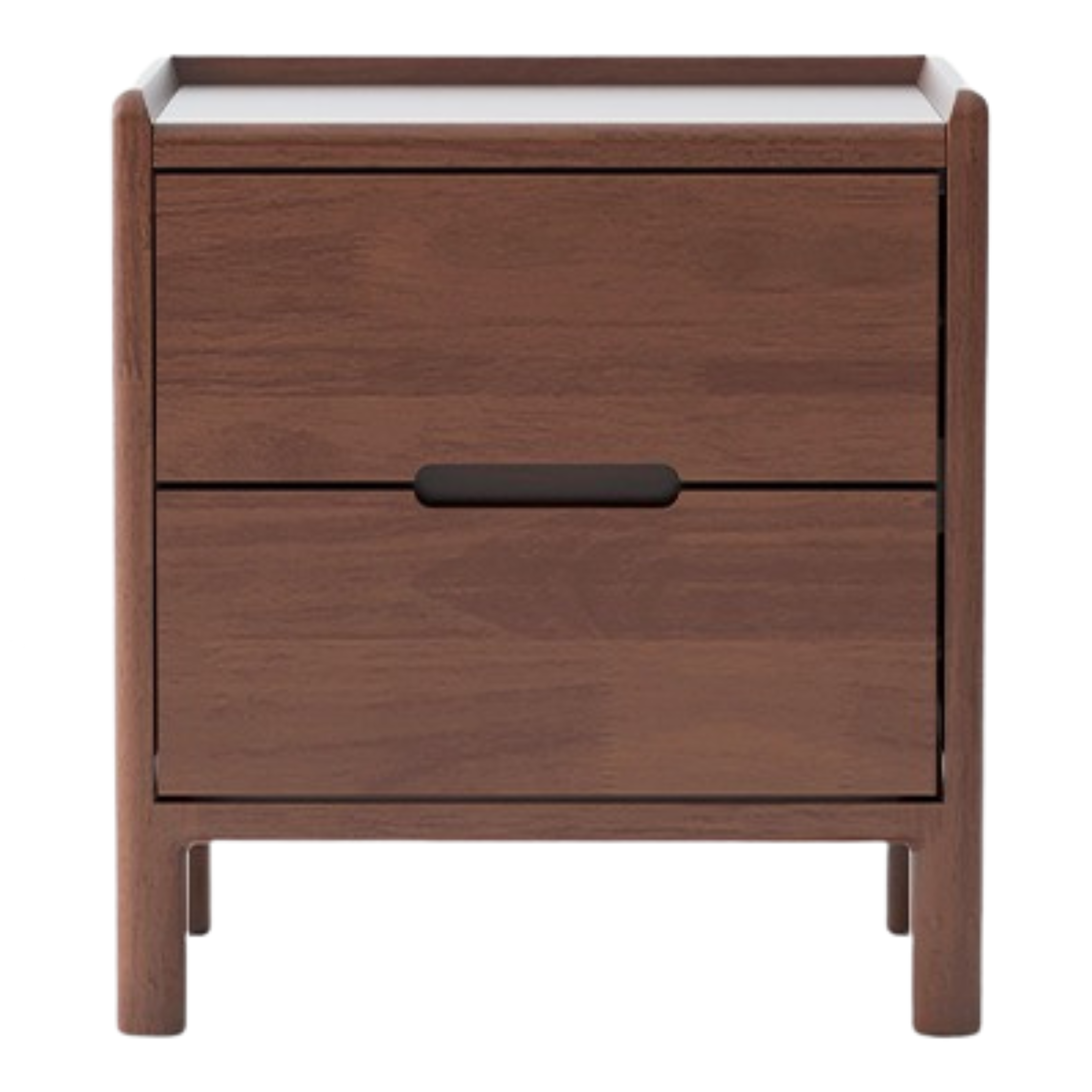 Oak Solid Wood, Solid Rubberwood Nordic Modern Nightstand.