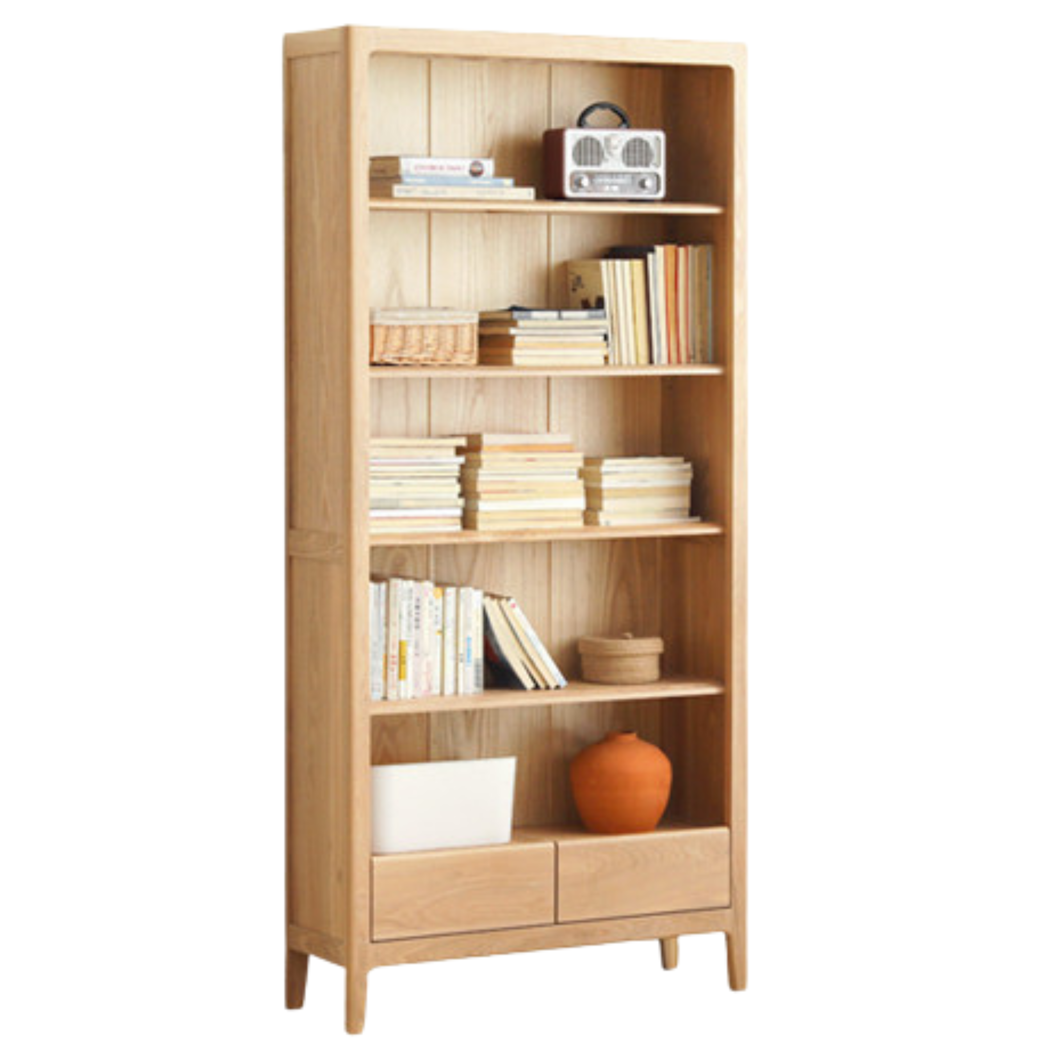 Ash Solid Wood Combination Bookcase Bookshelf